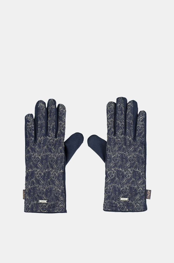 Gants denim imprimé