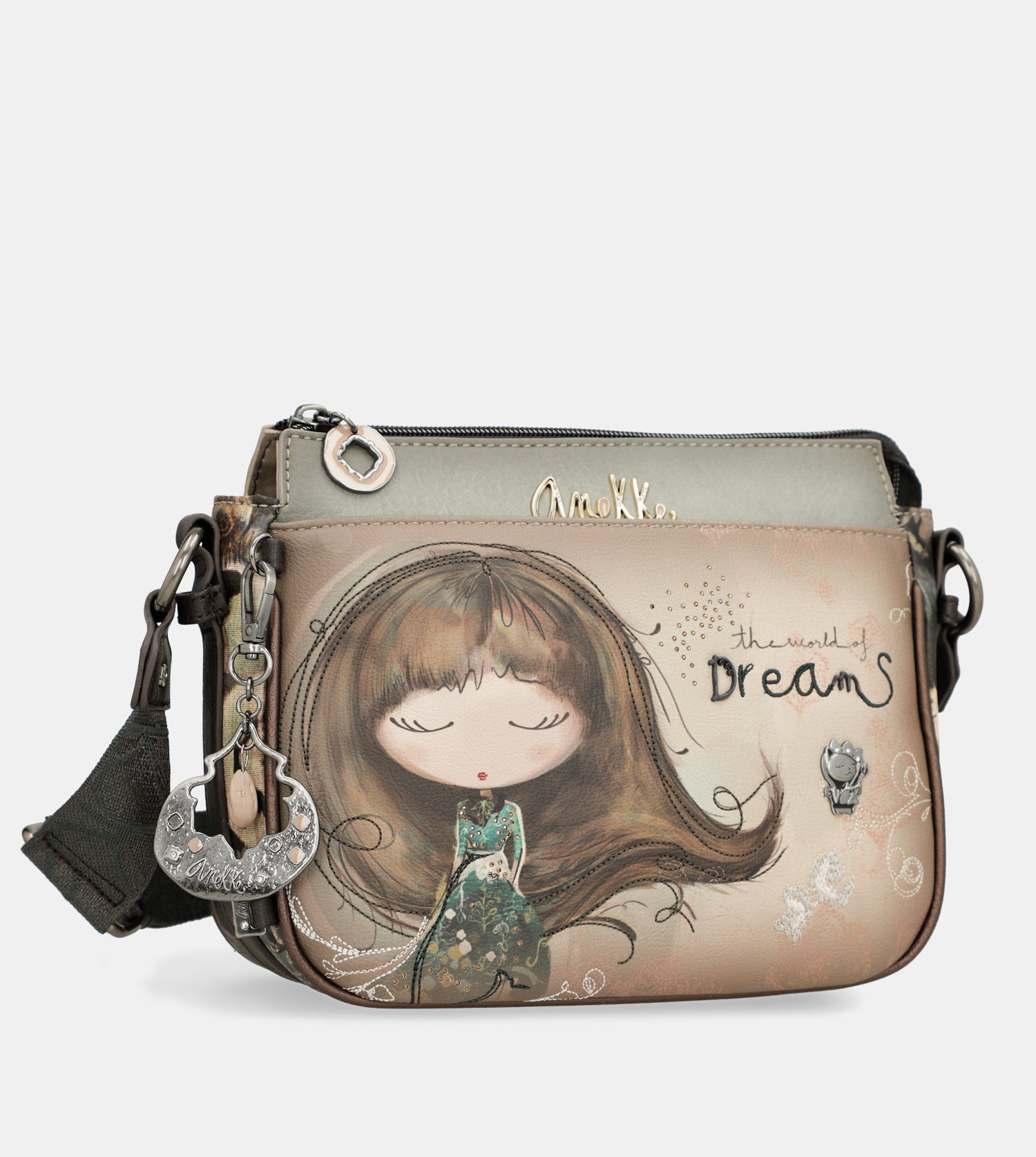 Sac bandoulière 3 compartiments moyen Real