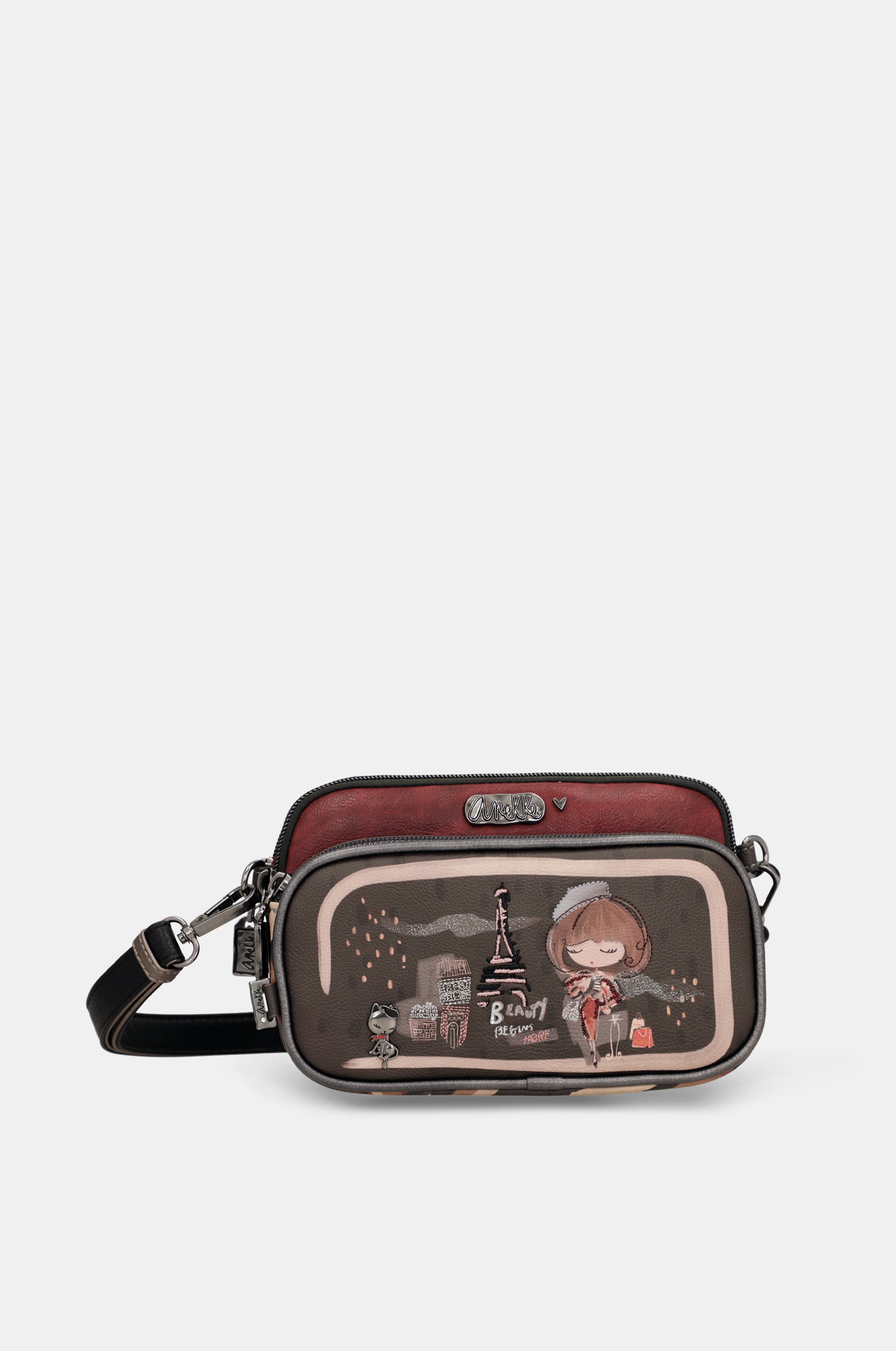 Sac bandoulière avec poche devant Mademoiselle