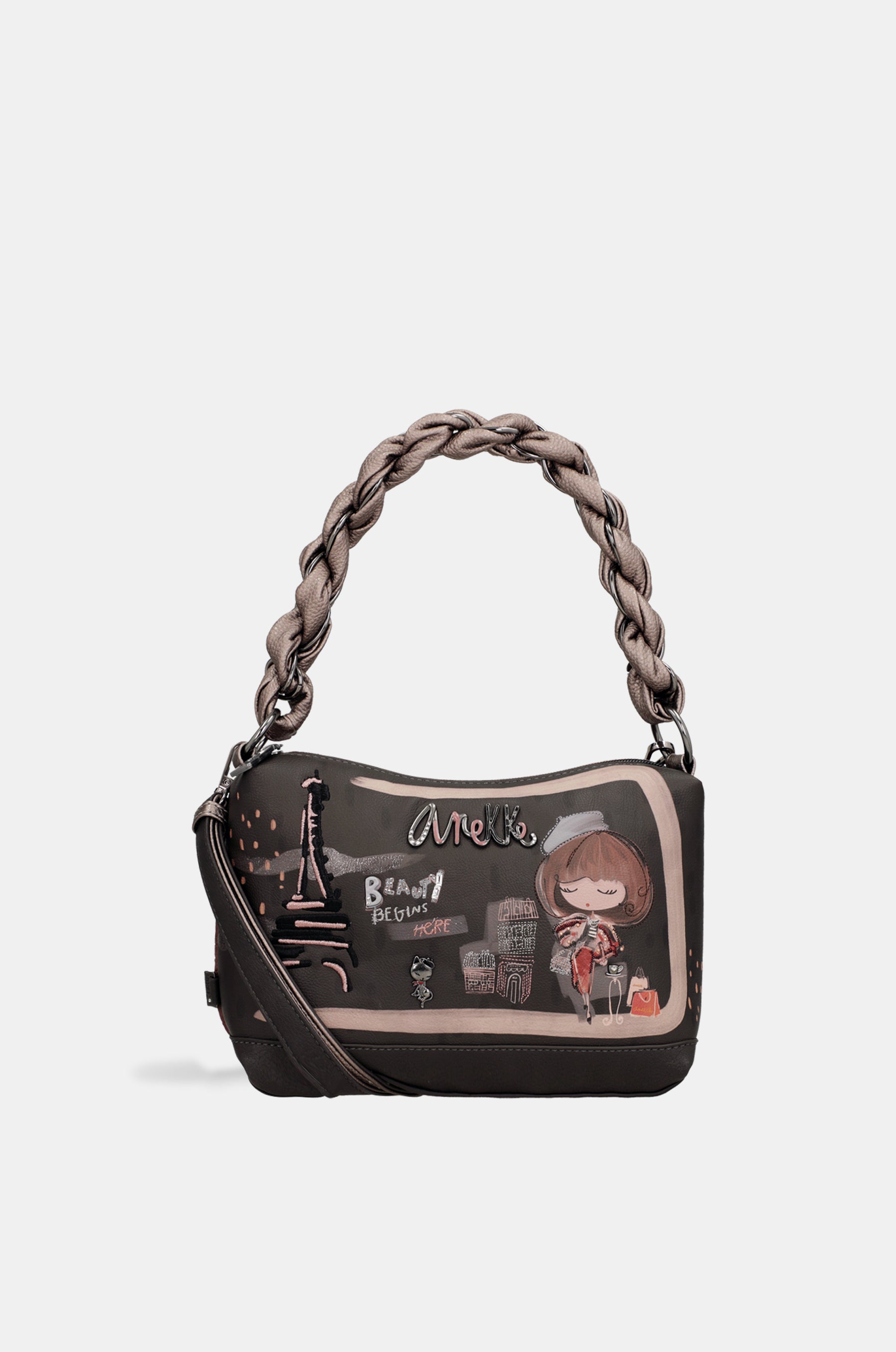 Sac à main avec anse et bandoulière Mademoiselle