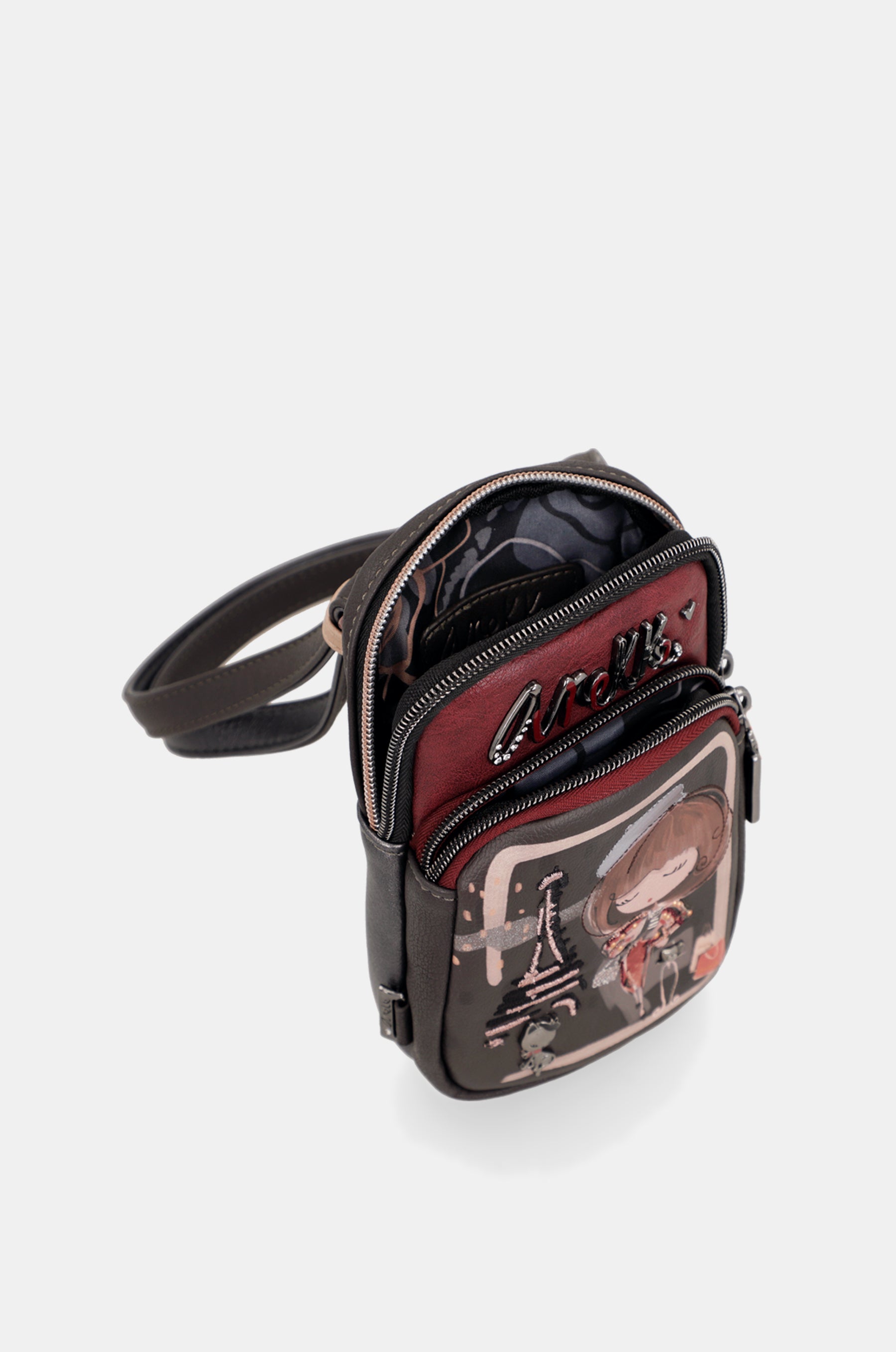 Sac bandoulière mini avec poche Mademoiselle