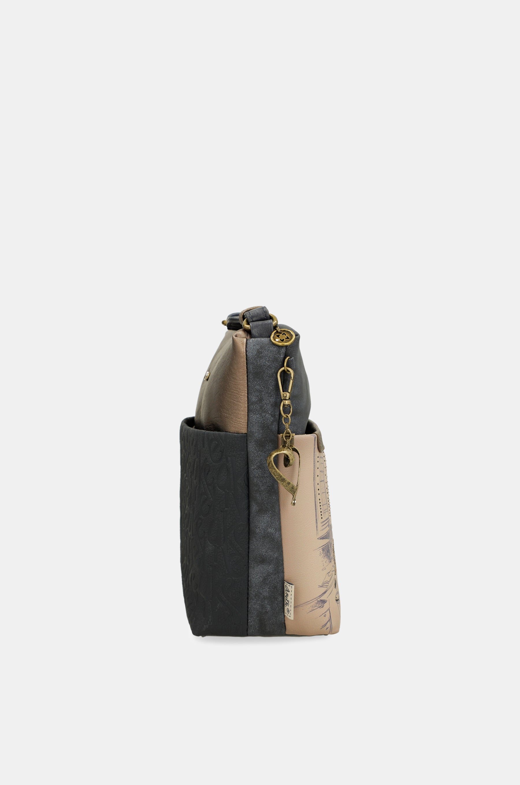 Sac bandoulière avec poche devant grand Studio