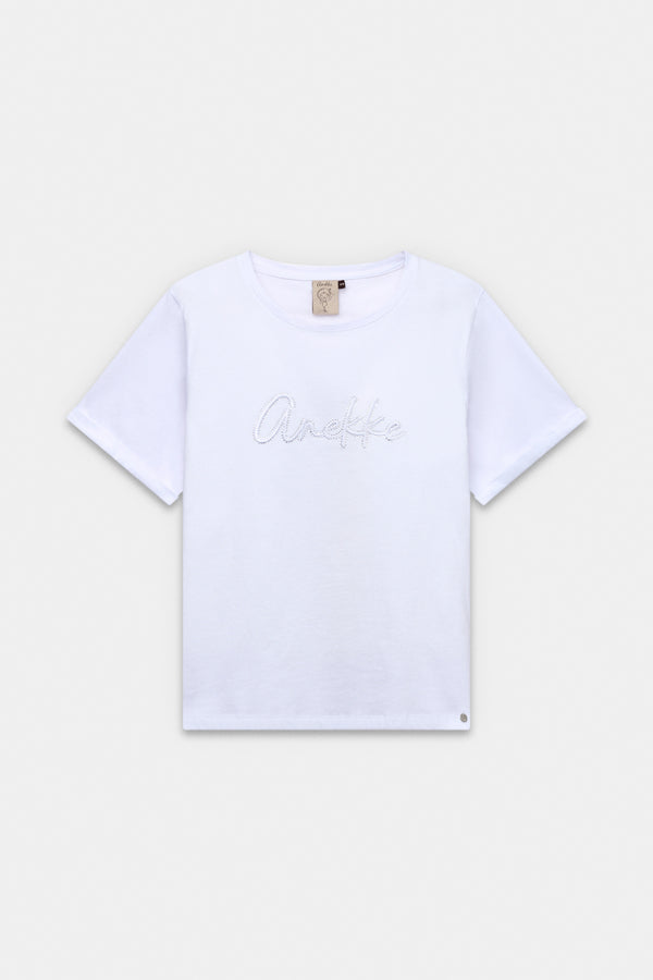 T-shirt blanc à manches courtes