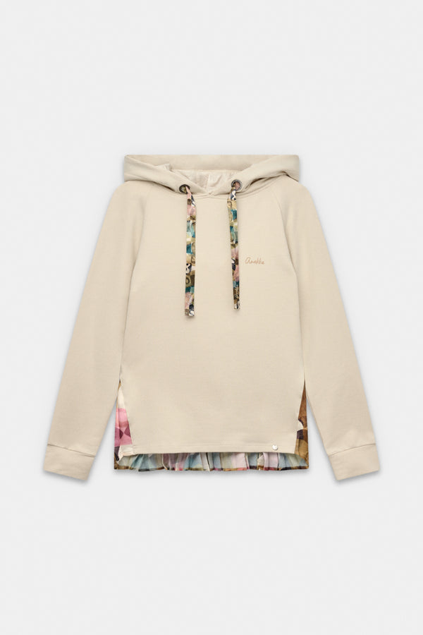 Sweat à capuche plissé