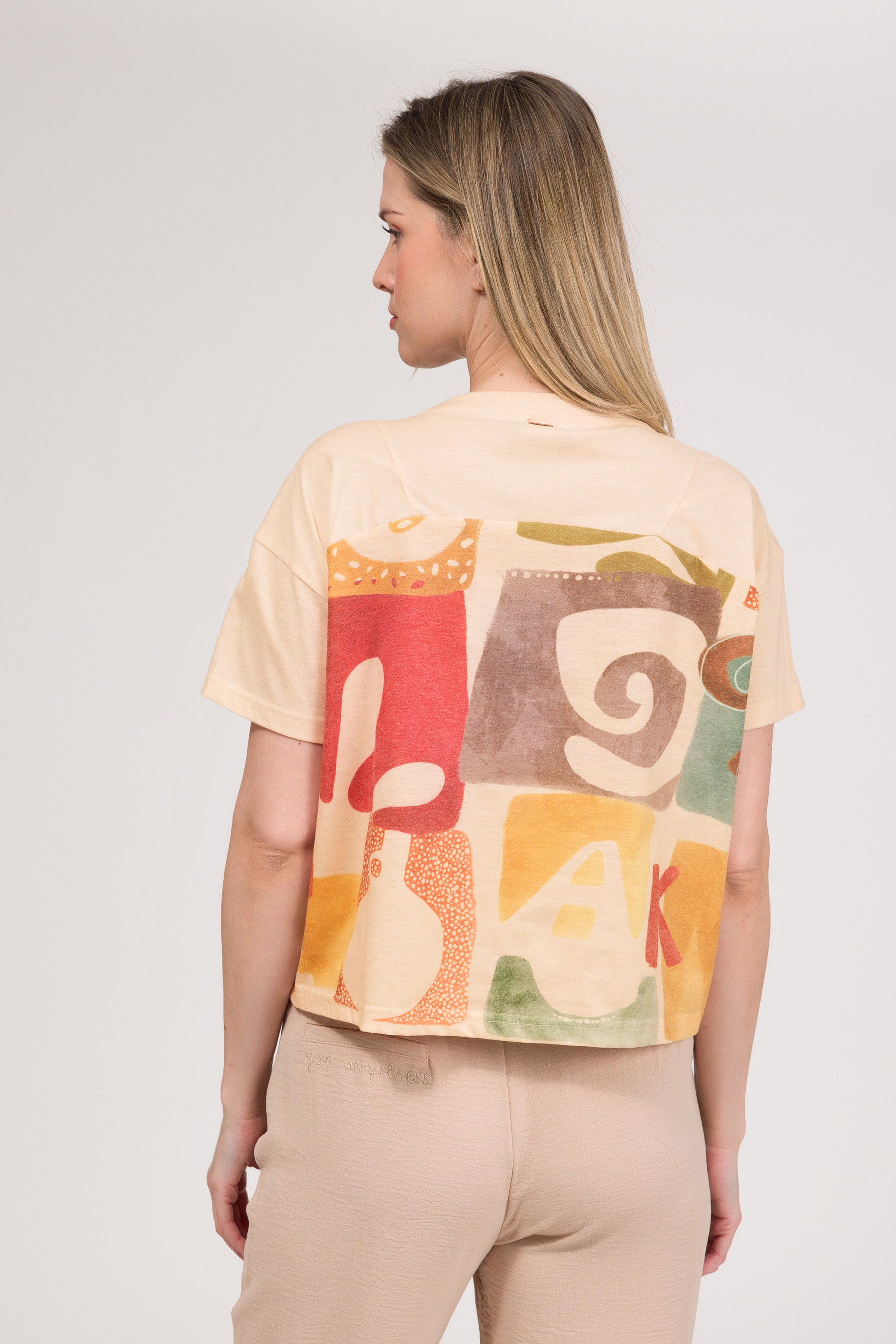 T-shirt à manches courtes beige