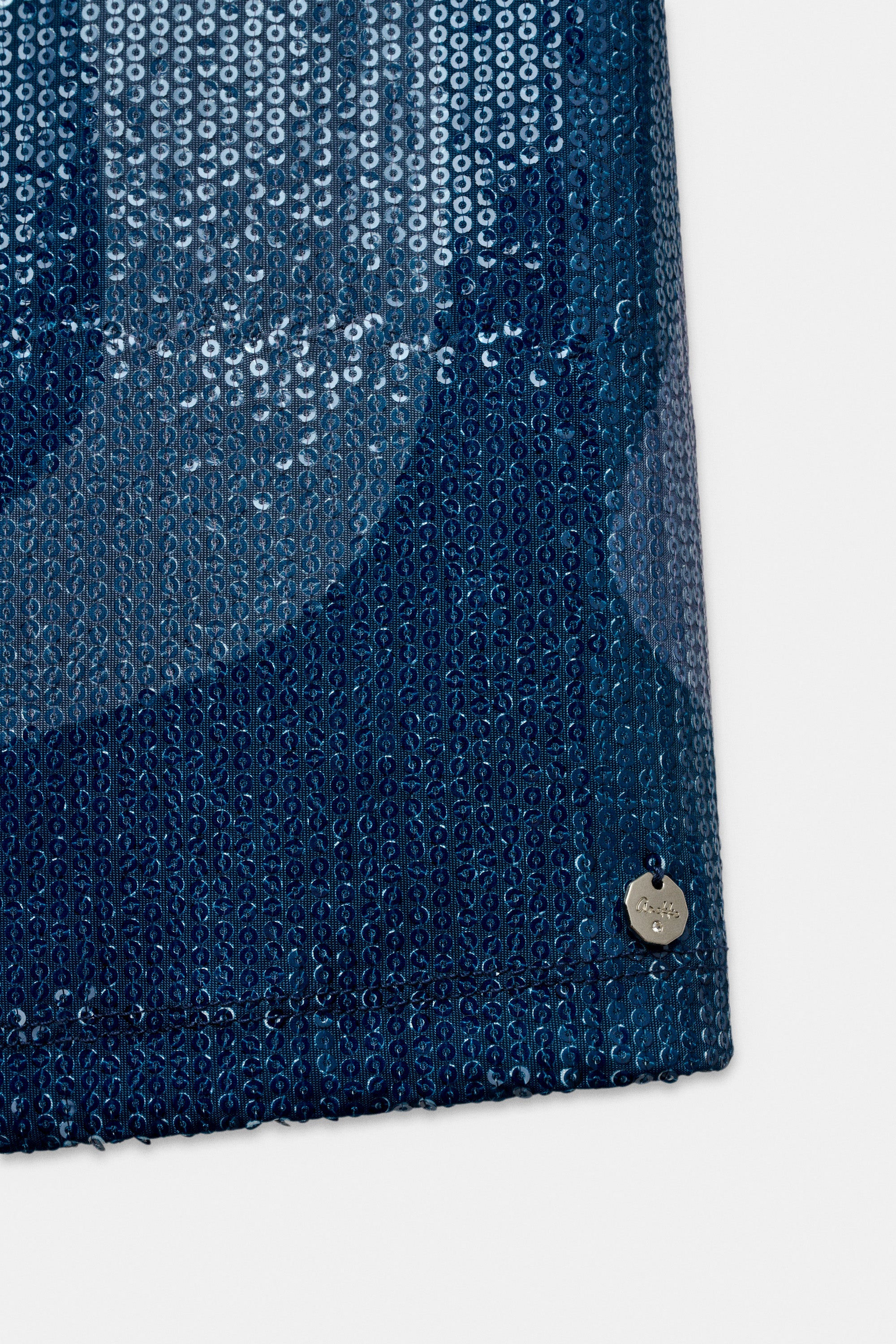 T-shirt bleu à paillettes