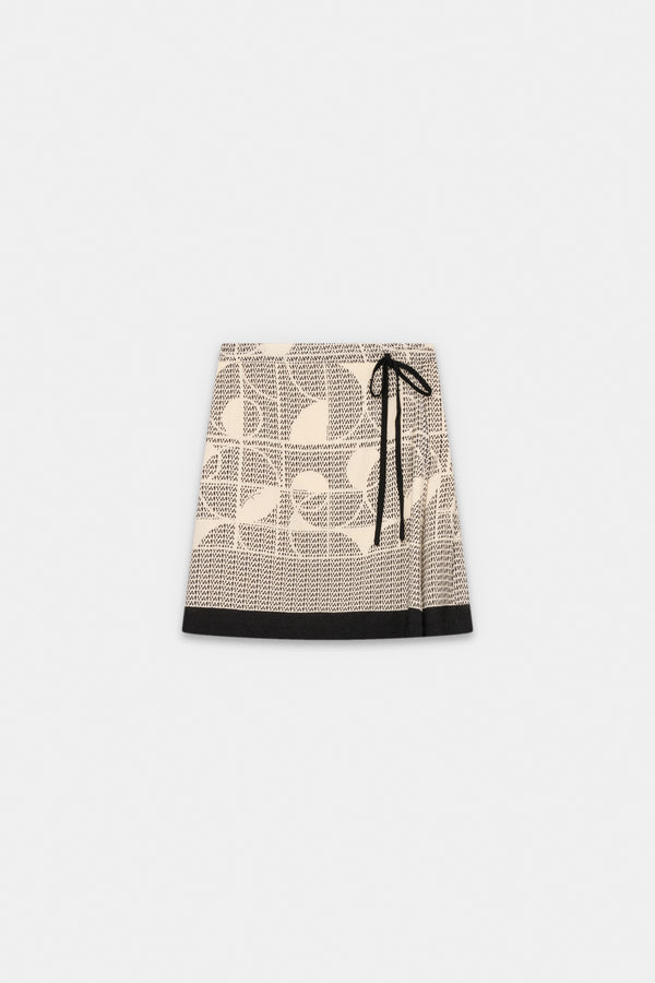 Jupe courte noire et blanche