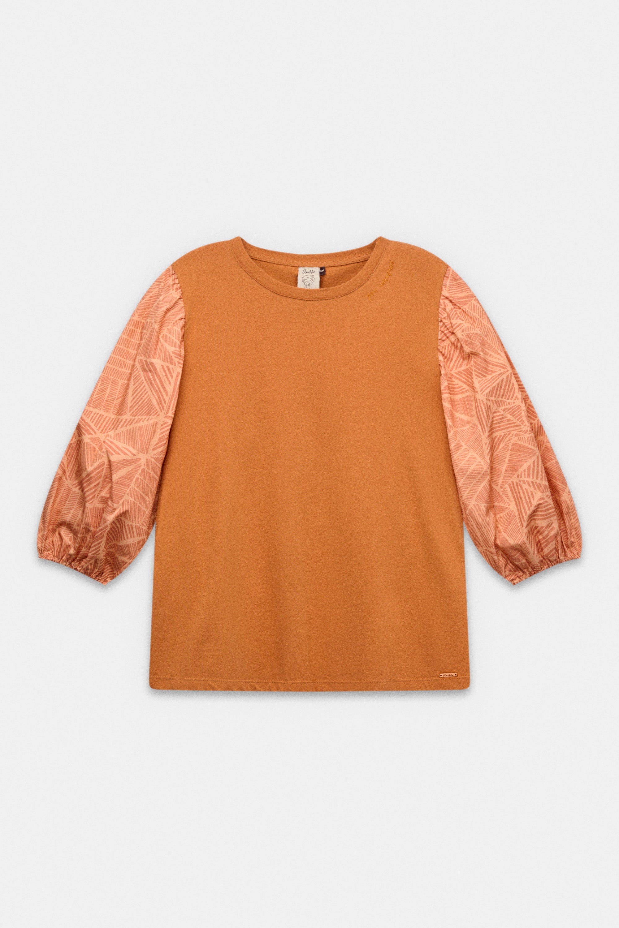 T-shirt à manches bouffantes et imprimé