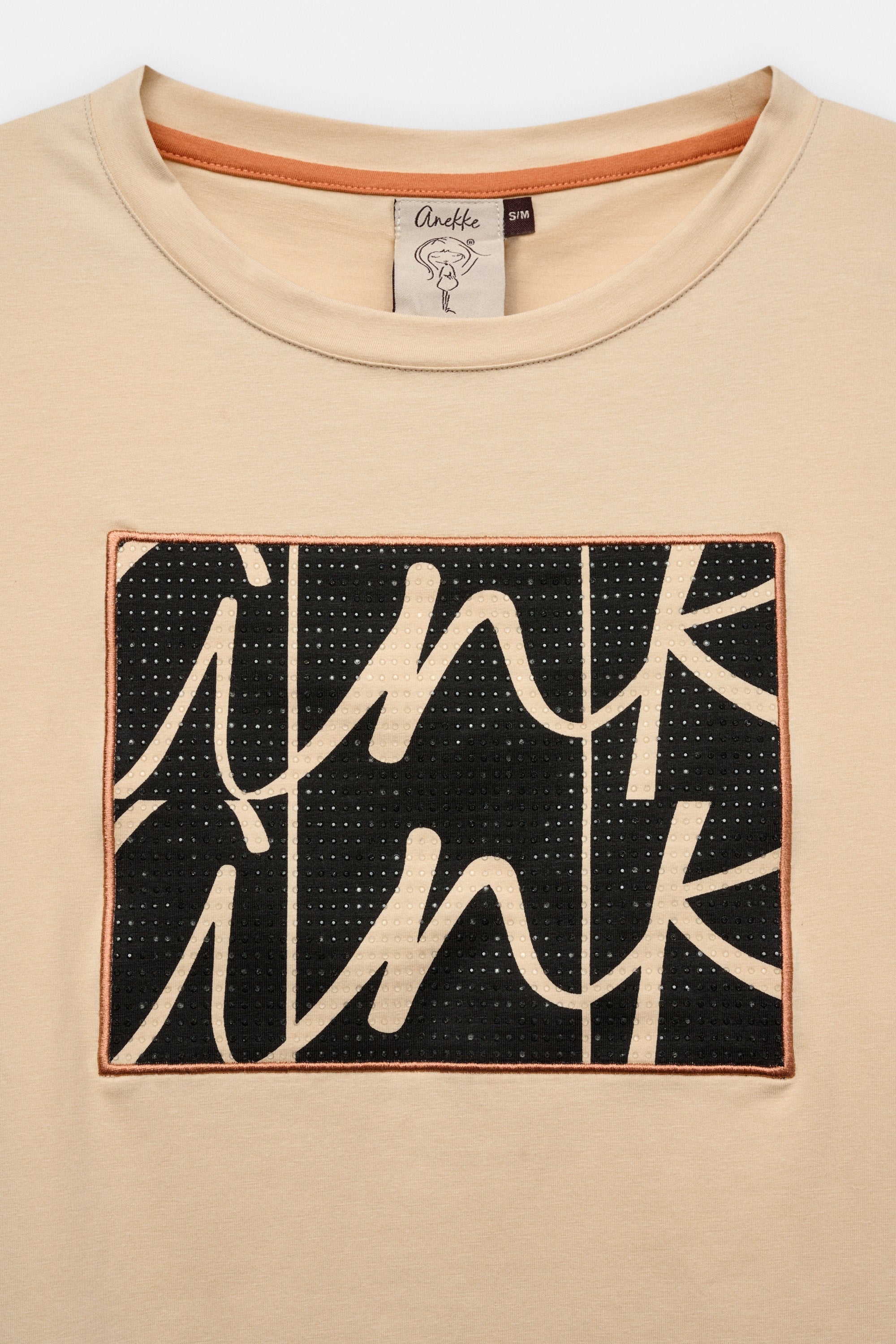 T-shirt beige à manches courtes