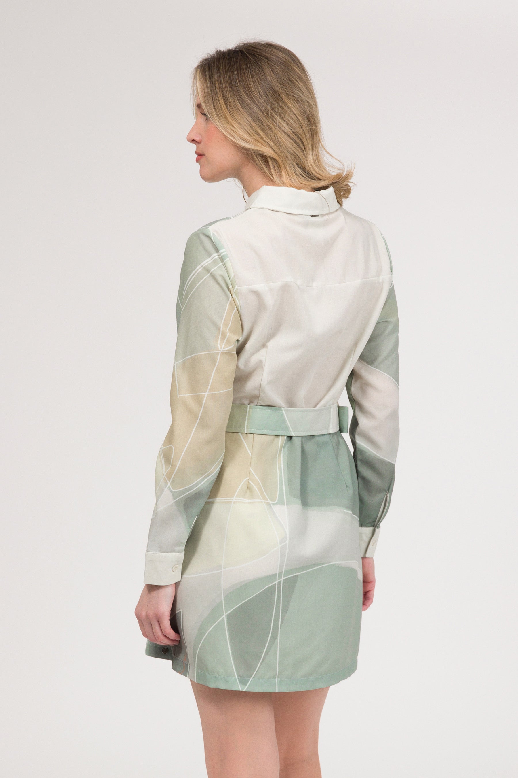 Robe à manches longues rose