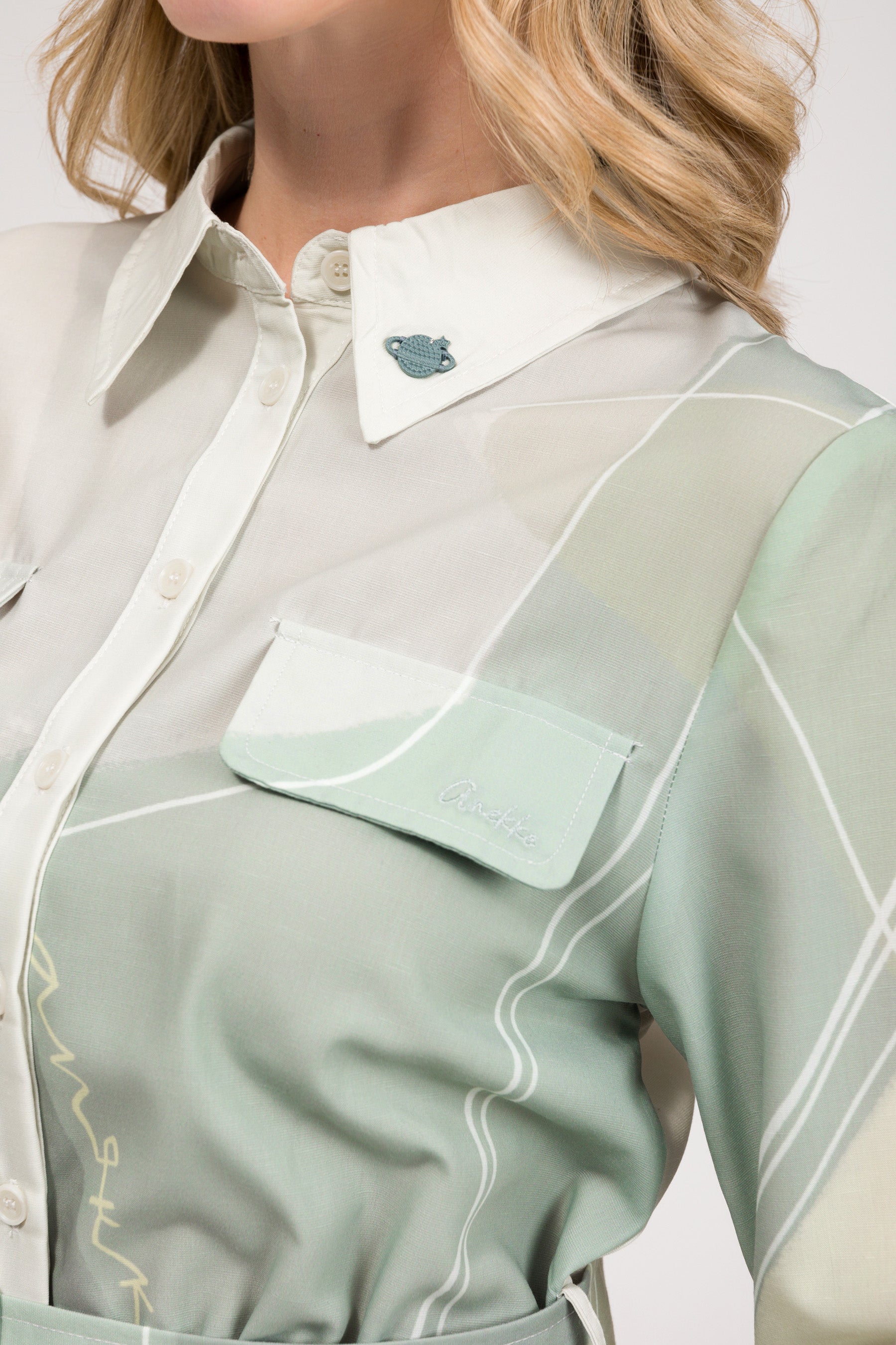 Robe à manches longues rose