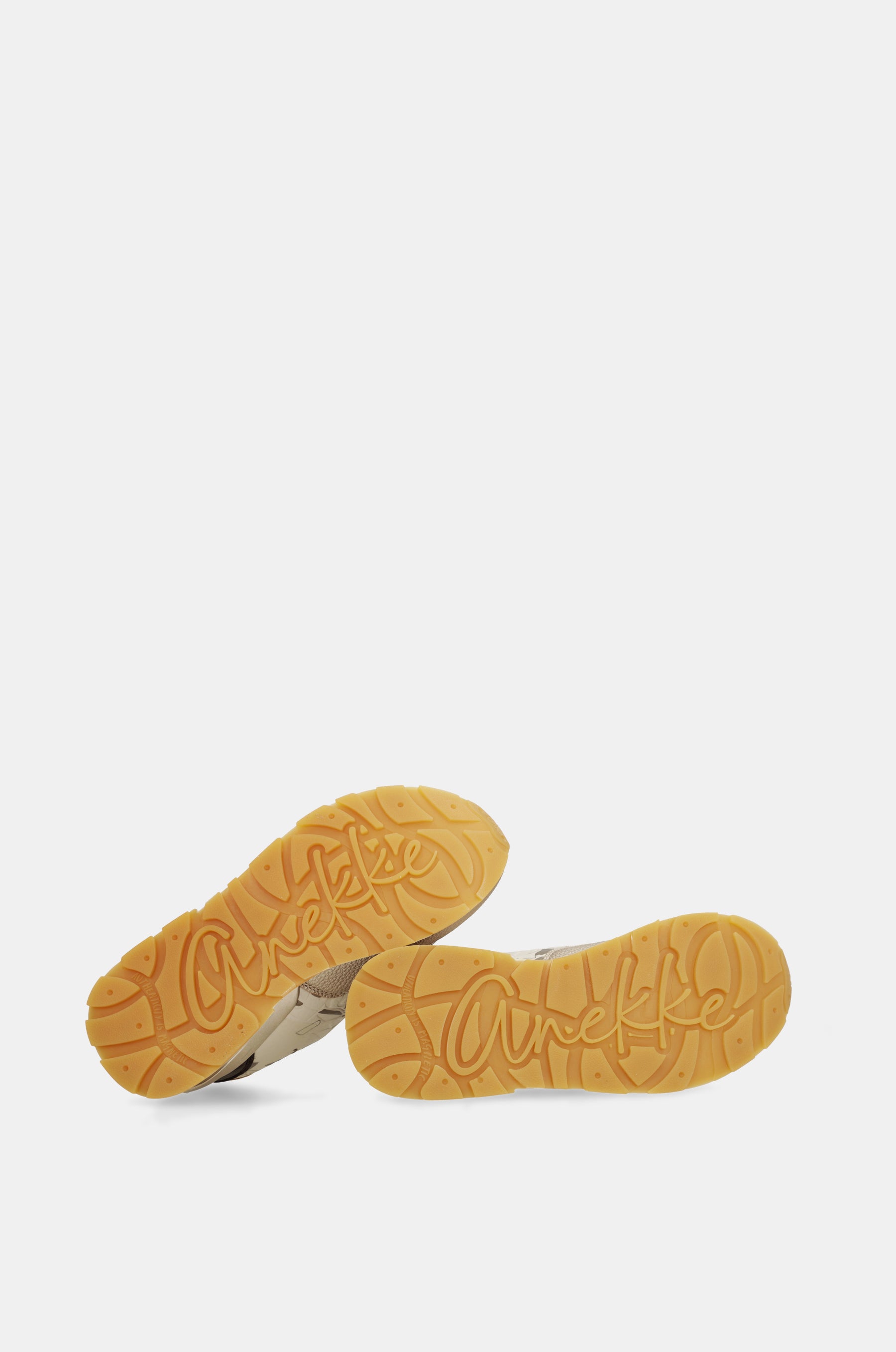 Sneakers beige et dorés