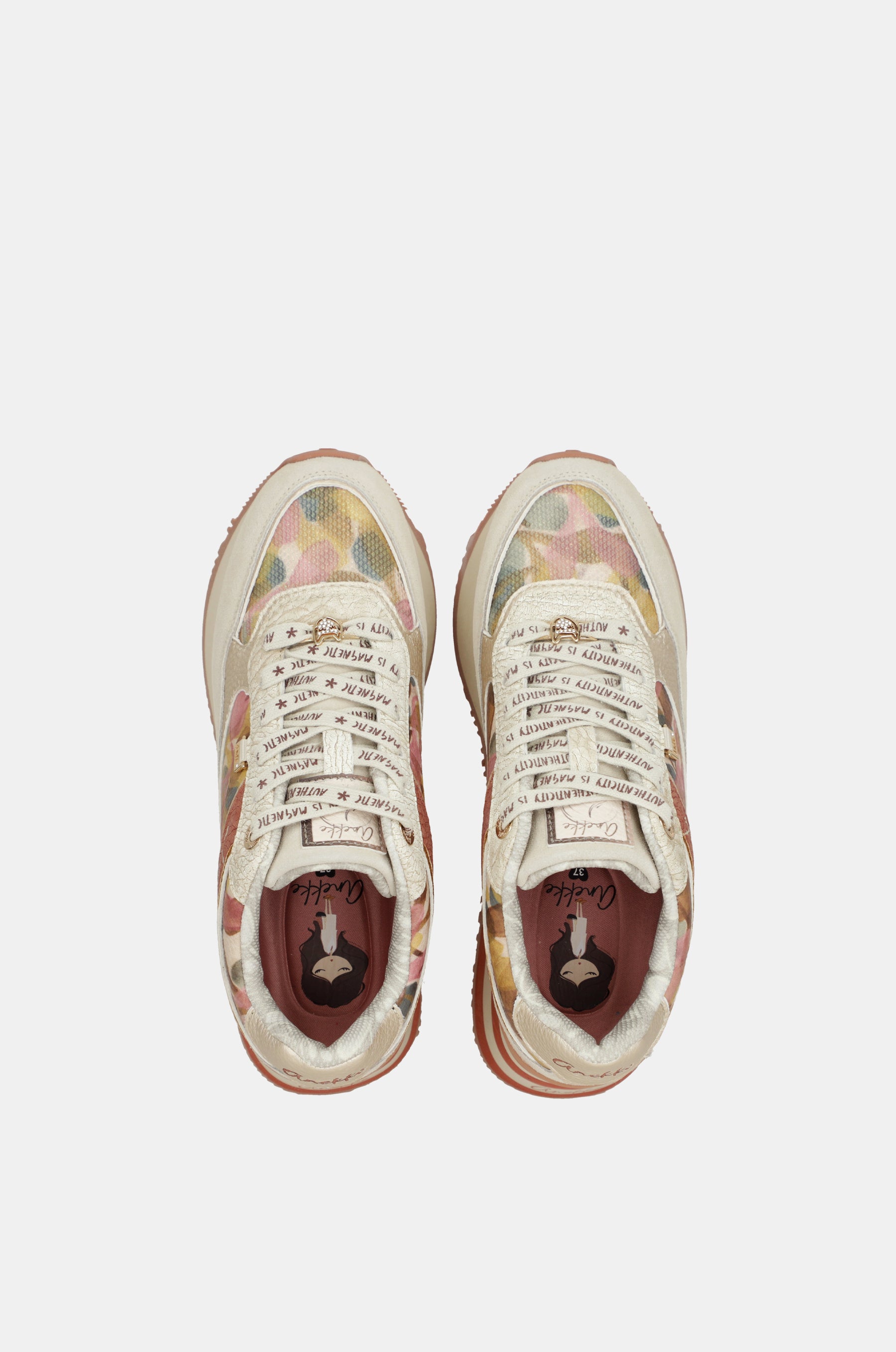 Sneakers roses et beige Bloom