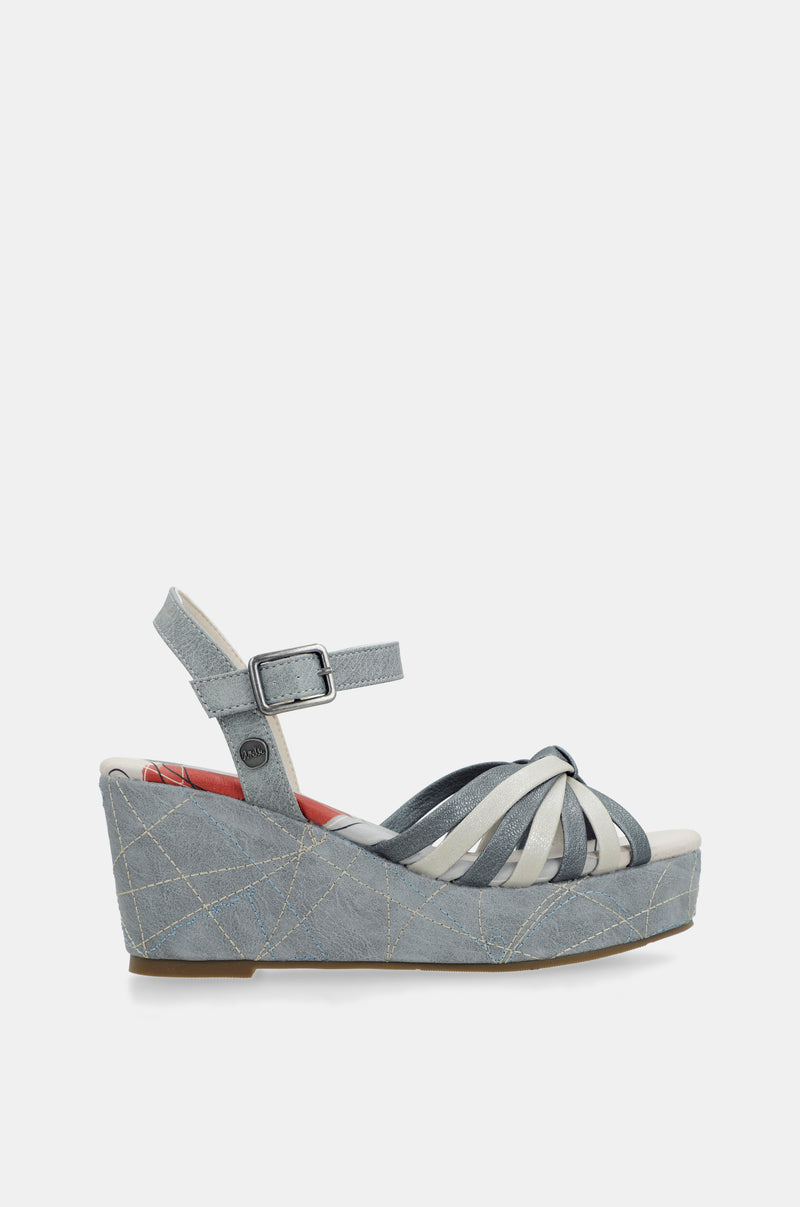 Sandales croisées bleues Auralis