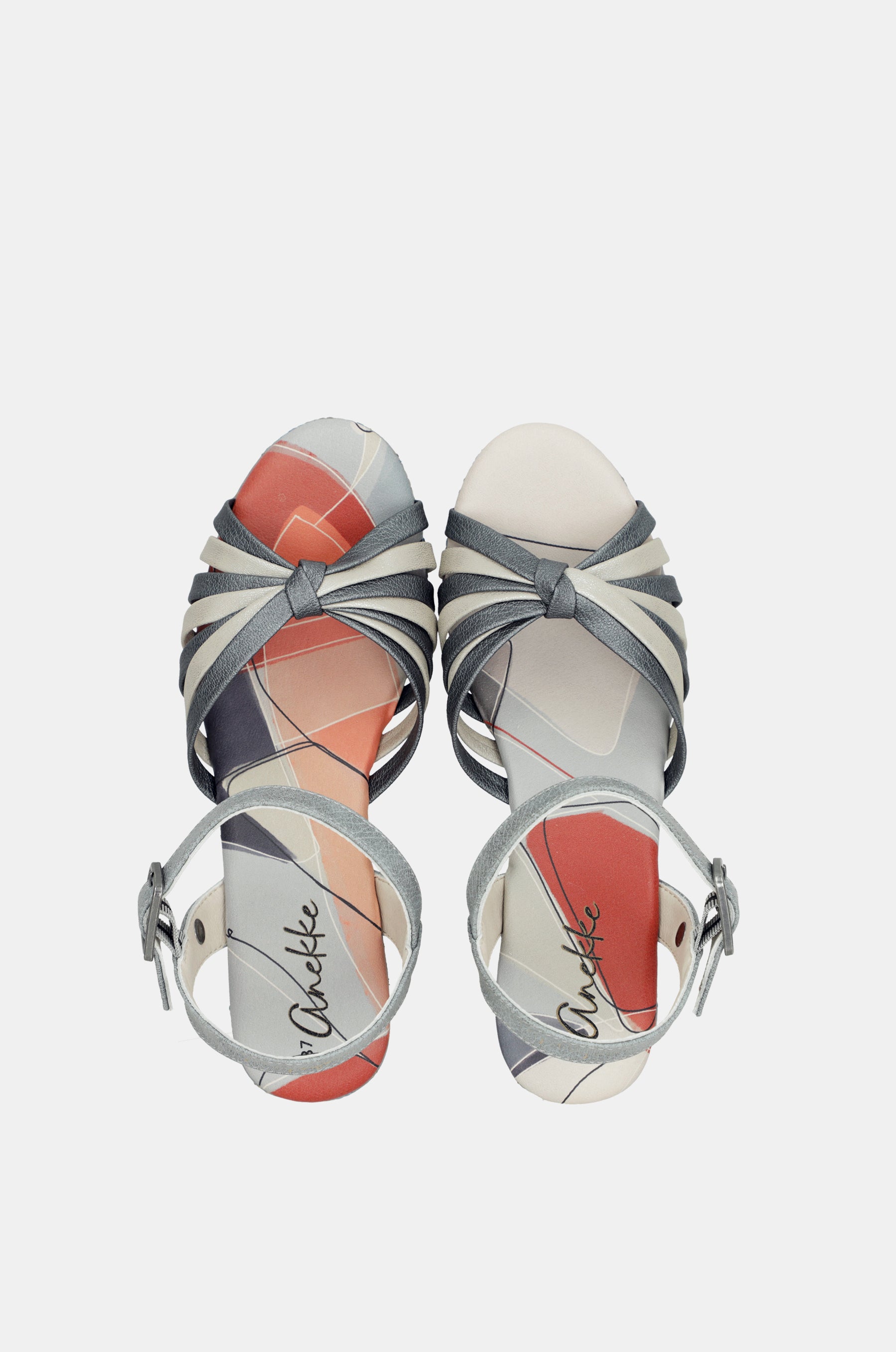 Sandales croisées bleues Auralis