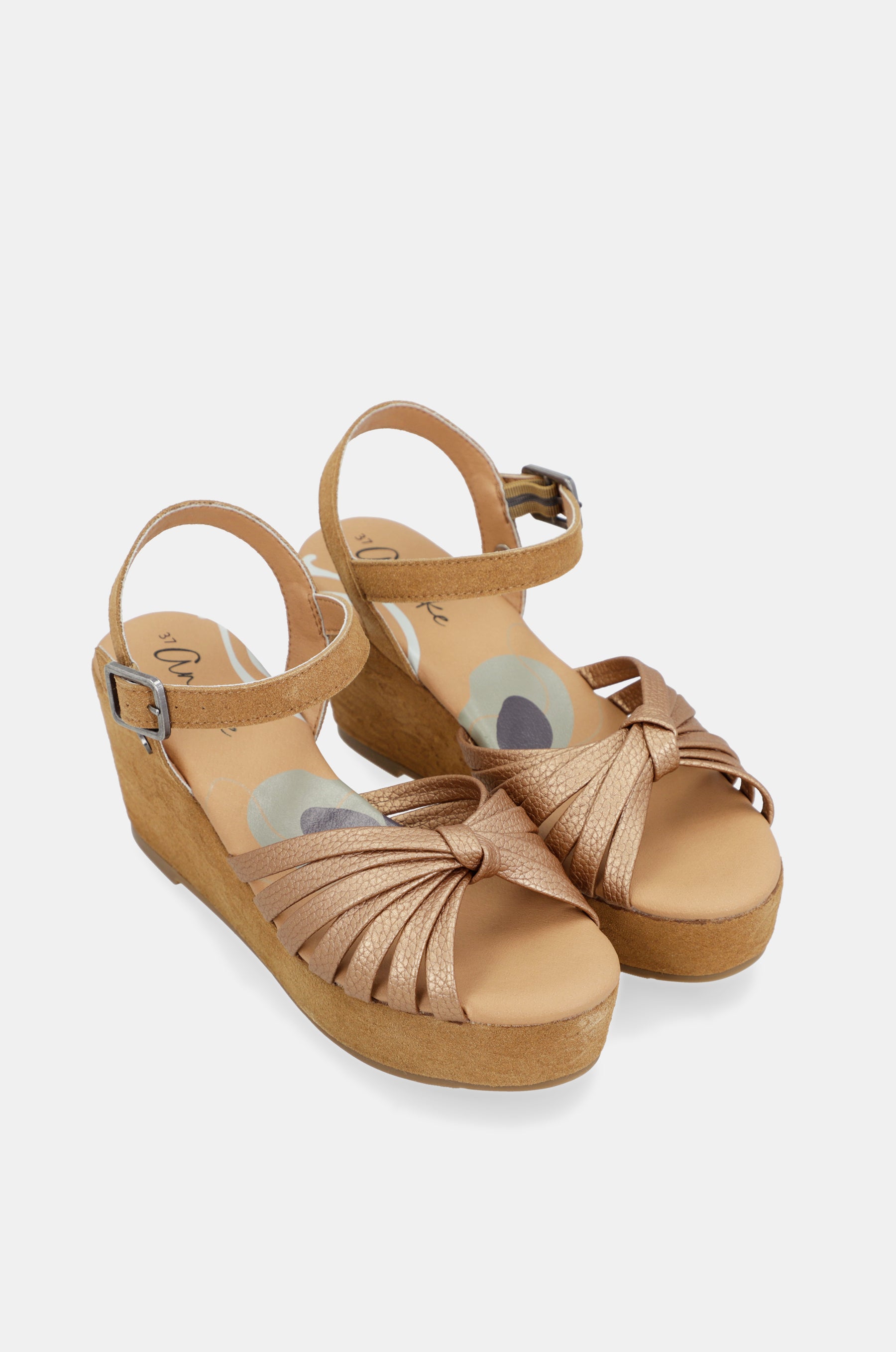 Sandales croisées couleur cannelle Gaia