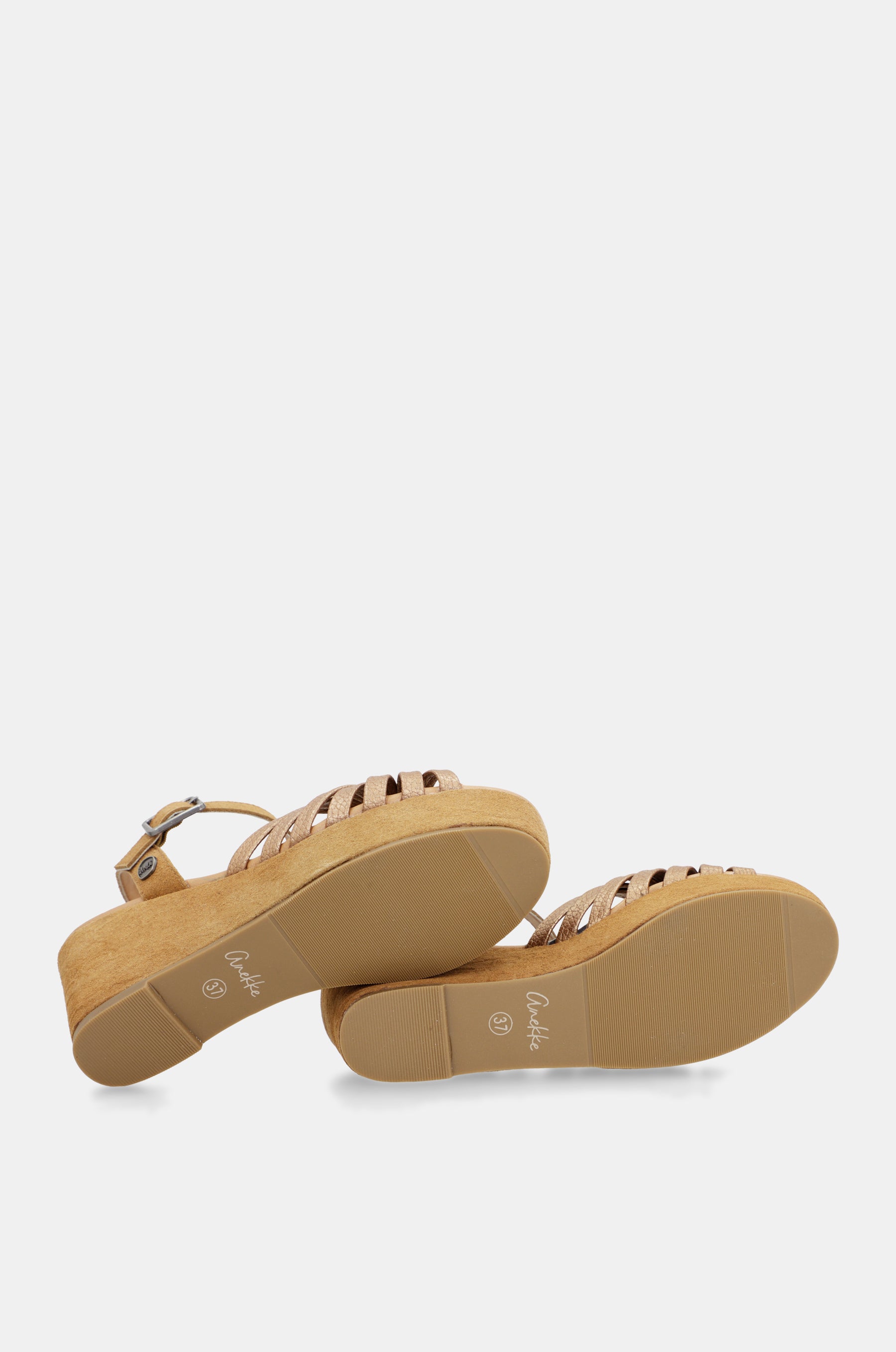 Sandales croisées couleur cannelle Gaia