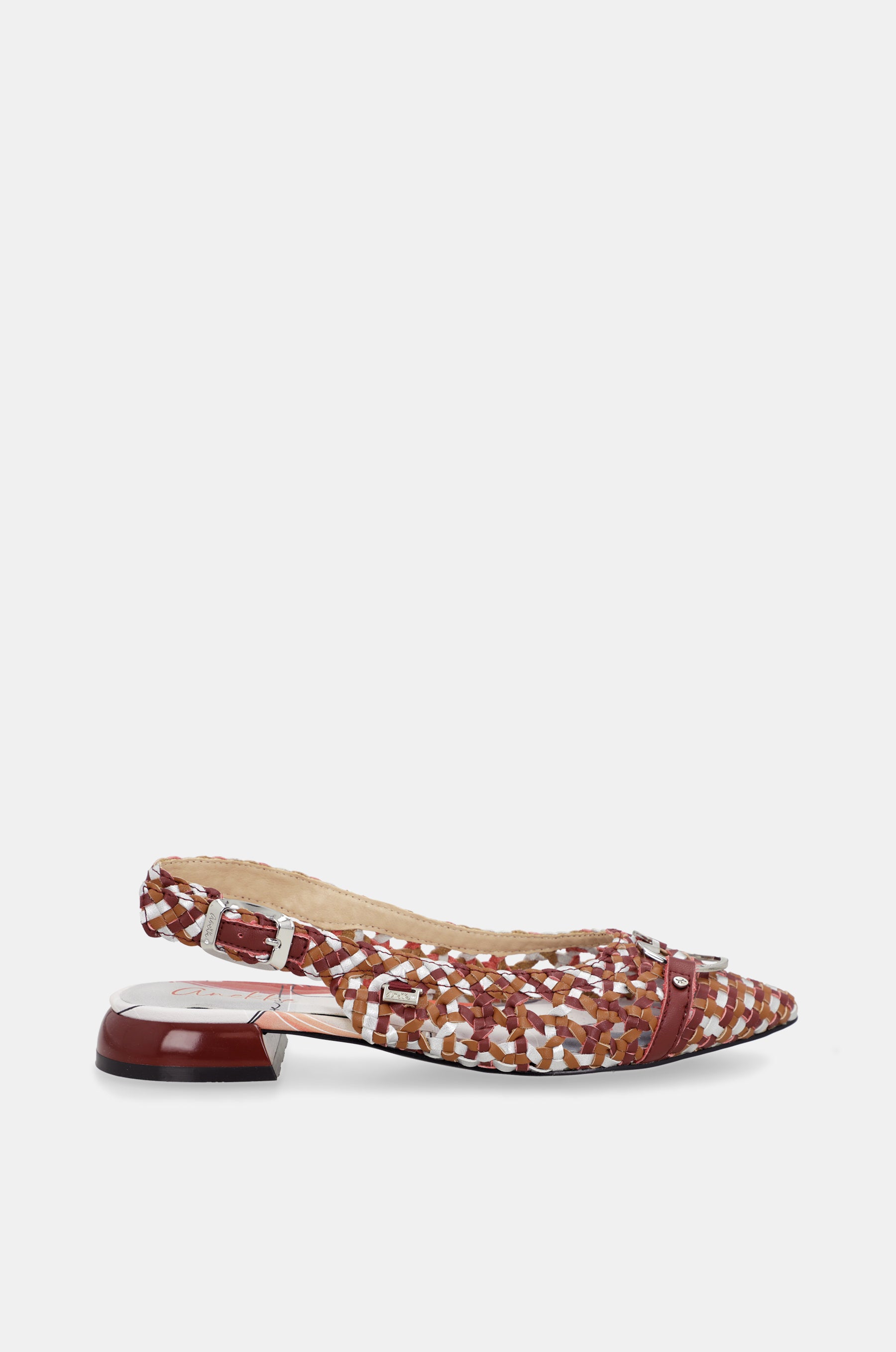Sandales slingback bordeaux