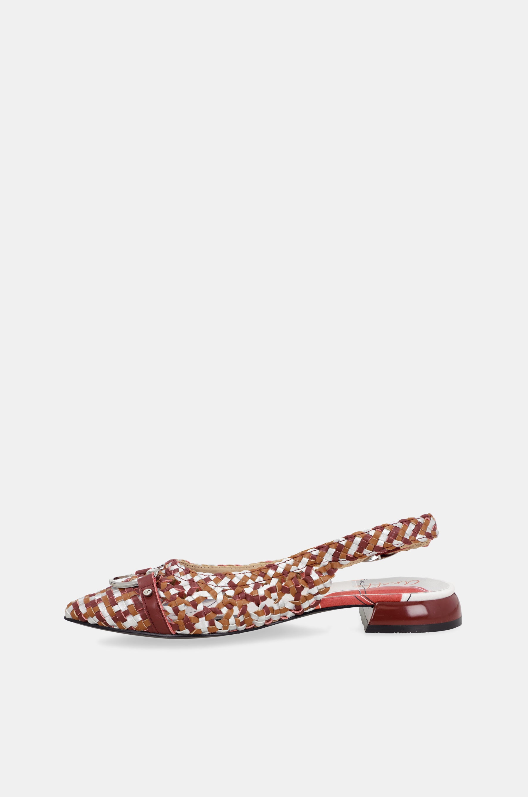 Sandales slingback bordeaux