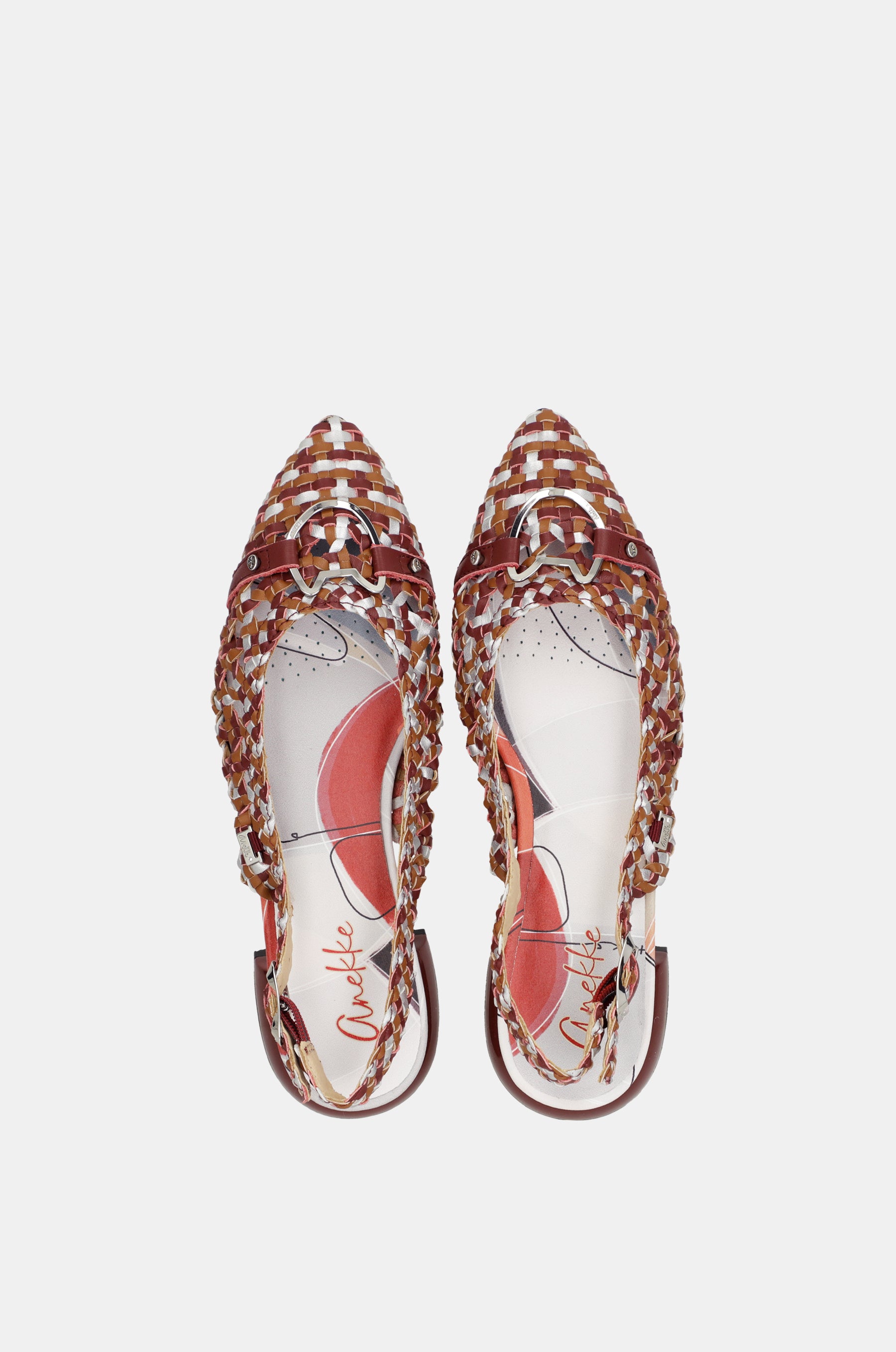 Sandales slingback bordeaux