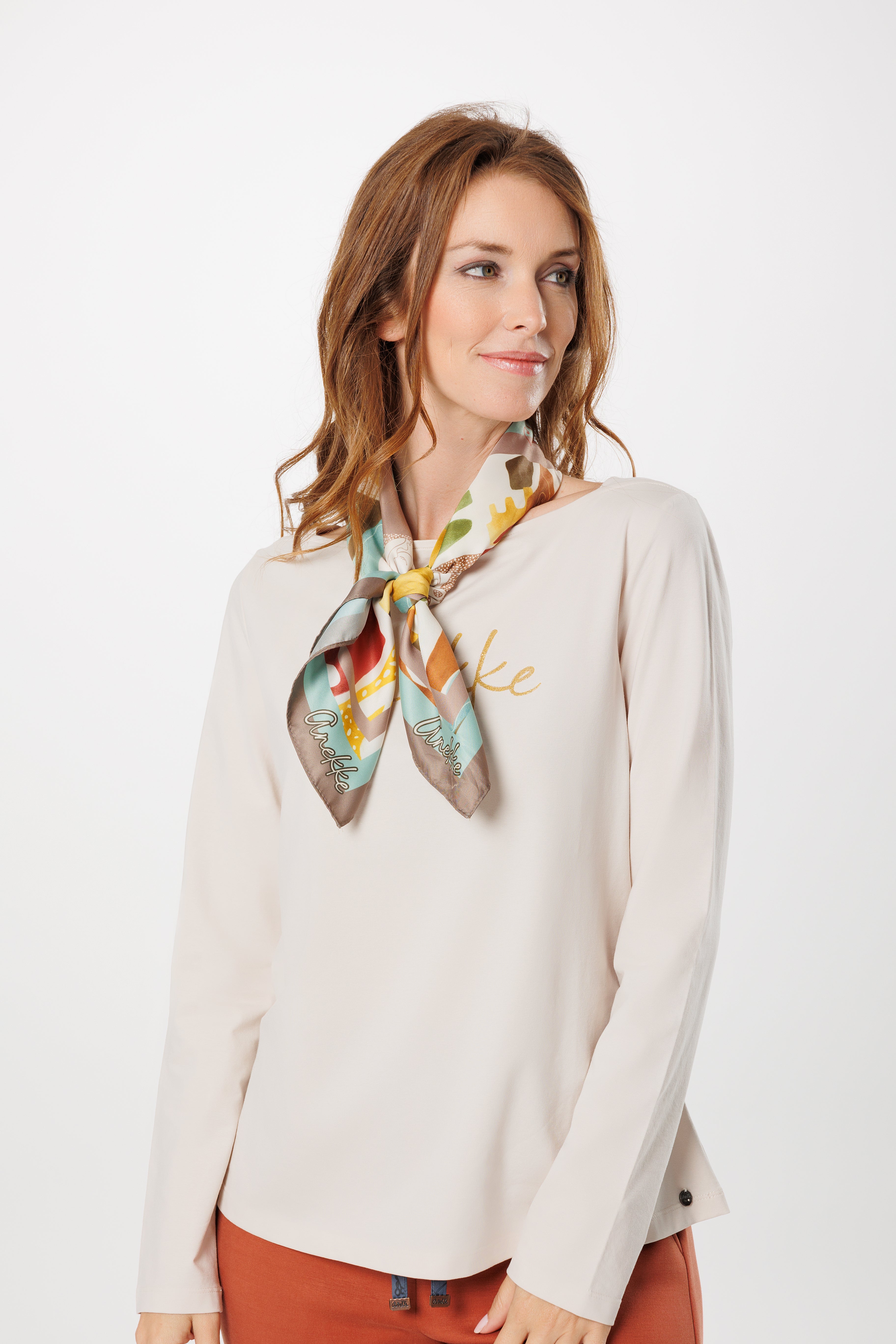 Foulard carré imprimé Amphora