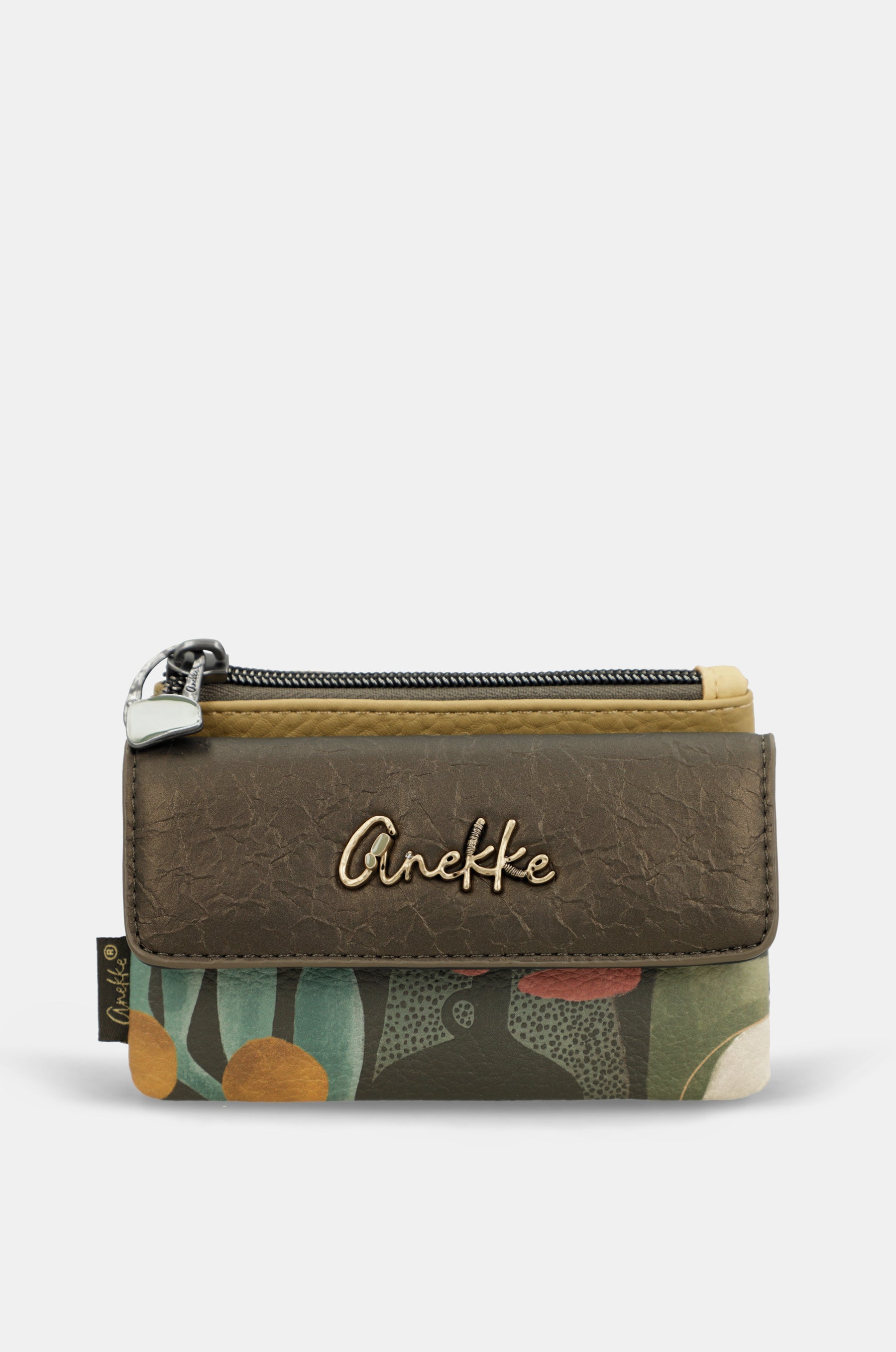 Porte-monnaie Anekke Avec Dragonne - Protection RFID - Design Multicolore - Portefeuille Compact Pour Femme - 9