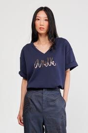 T-shirt à manches courtes noir logo