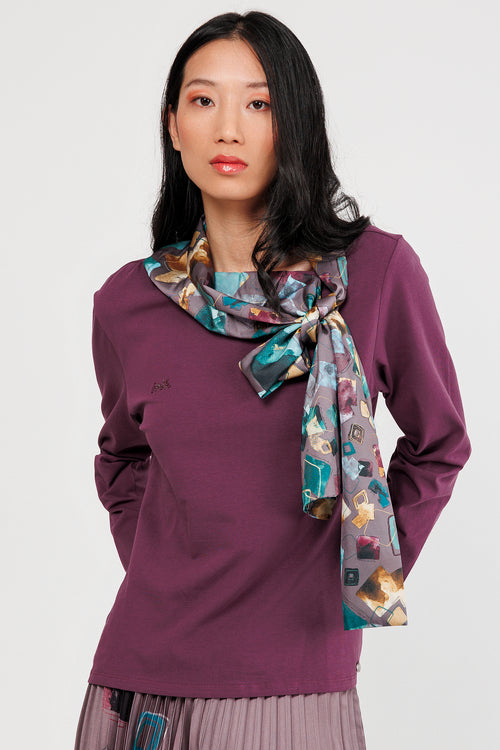 T-shirt violet Evolution