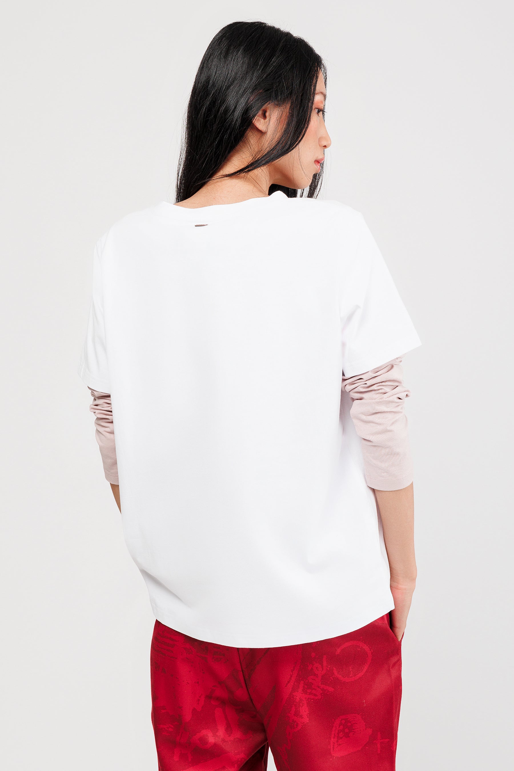 T-shirt à manches courtes blanc clouté