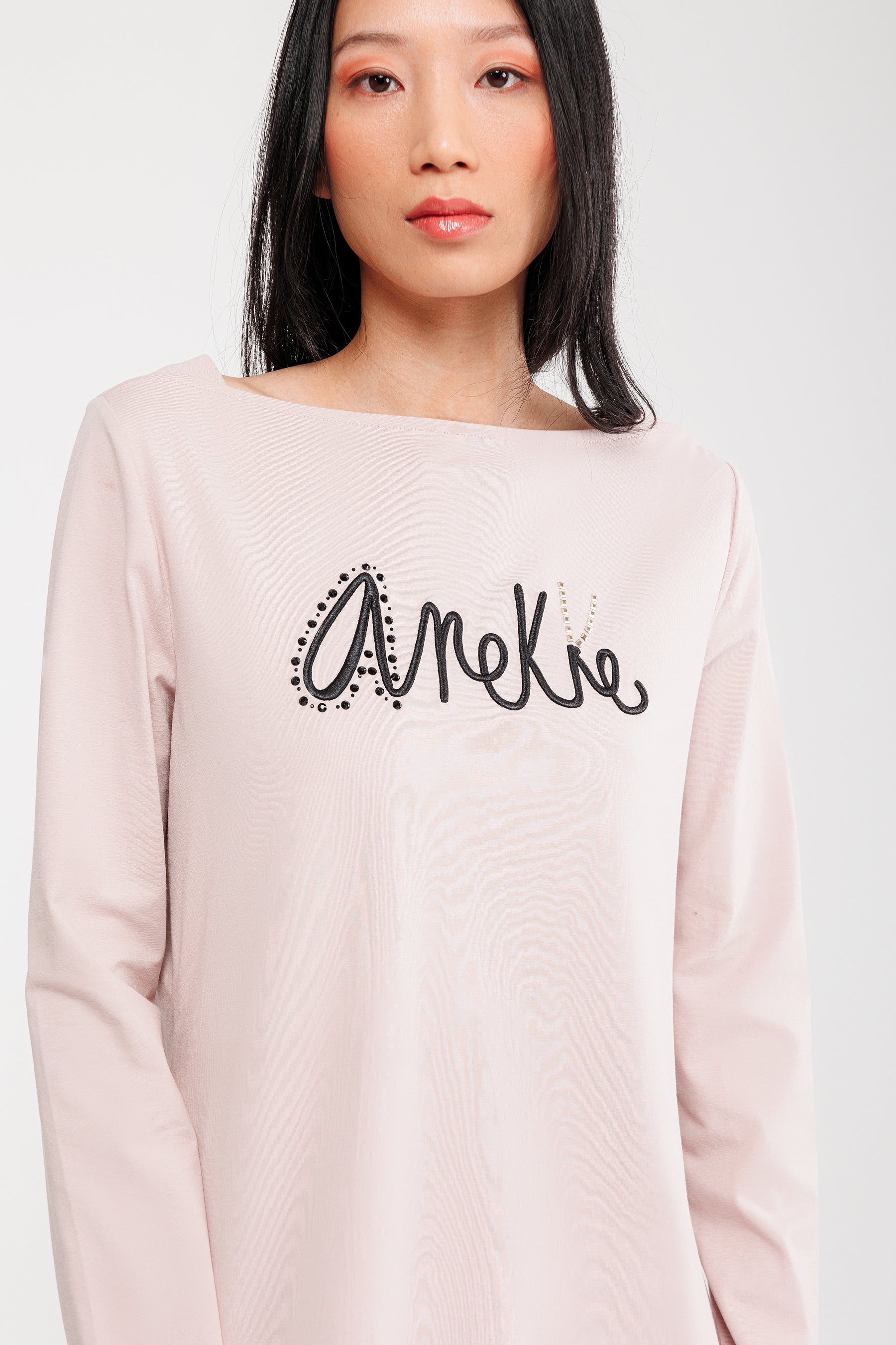 T-shirt à manches longues rose