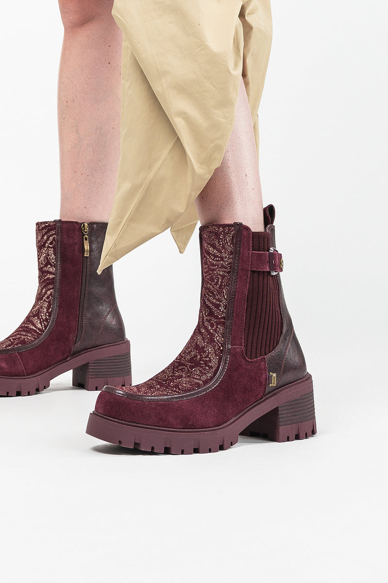 Bottines bordeaux Manifesto