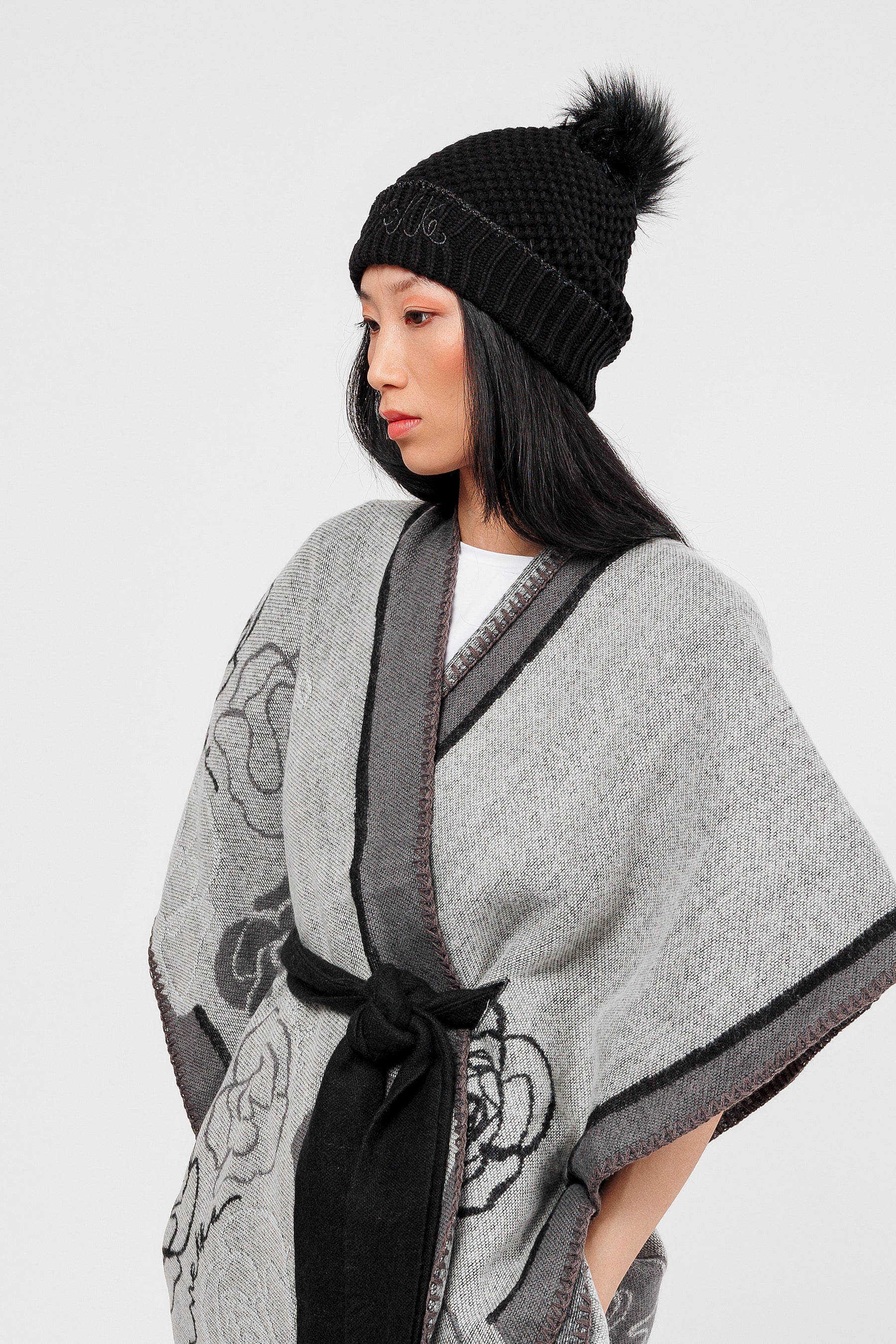 Bonnet en maille noir