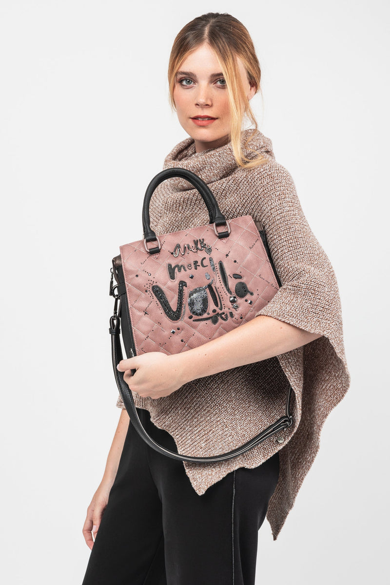 Sac à main avec anse et bandoulière Parisian