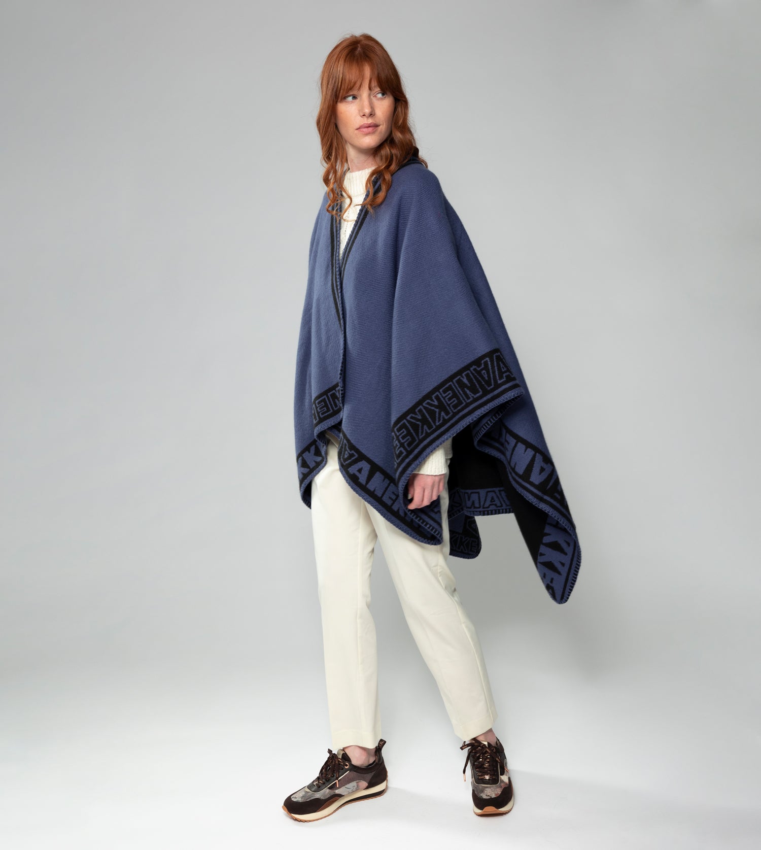 Poncho Shodō bleu marine