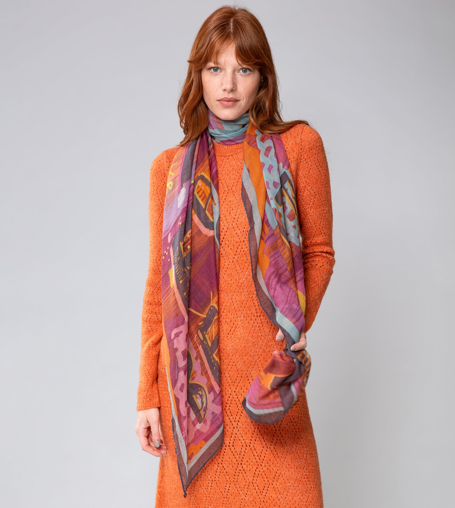Écharpe violet Contemporary