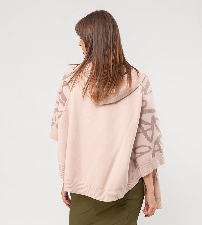 Veste beige style poncho