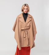 Trench-coat beige style cape