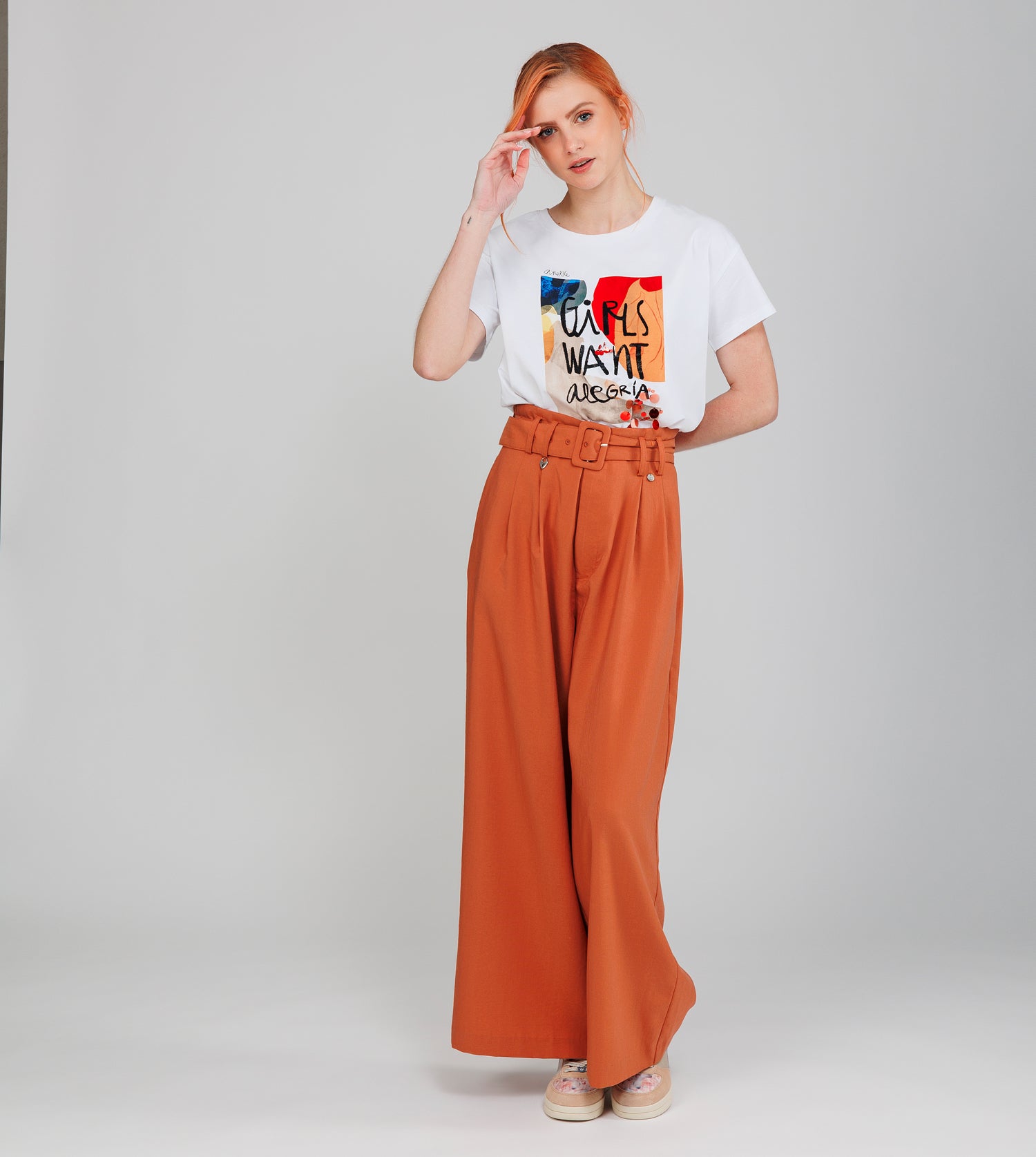 T-shirt blanc à manches courtes Alma