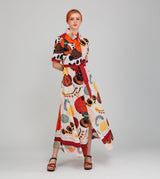 Robe longue à manches courtes Alma