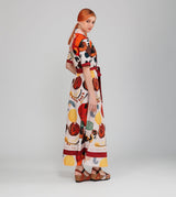 Robe longue à manches courtes Alma
