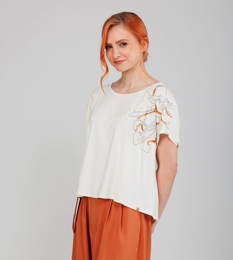 T-shirt beige Anekke
