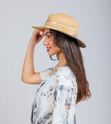 Chapeau en raphia beige