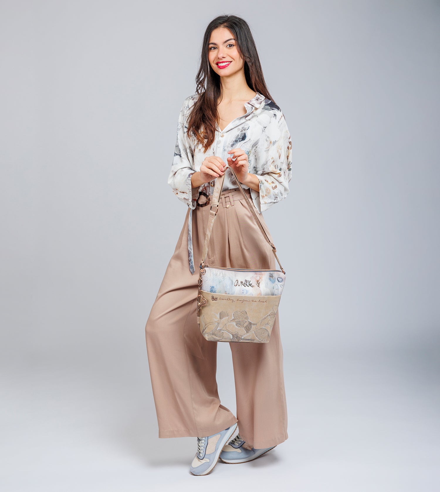 Grand sac bandoulière avec poche avant Memories