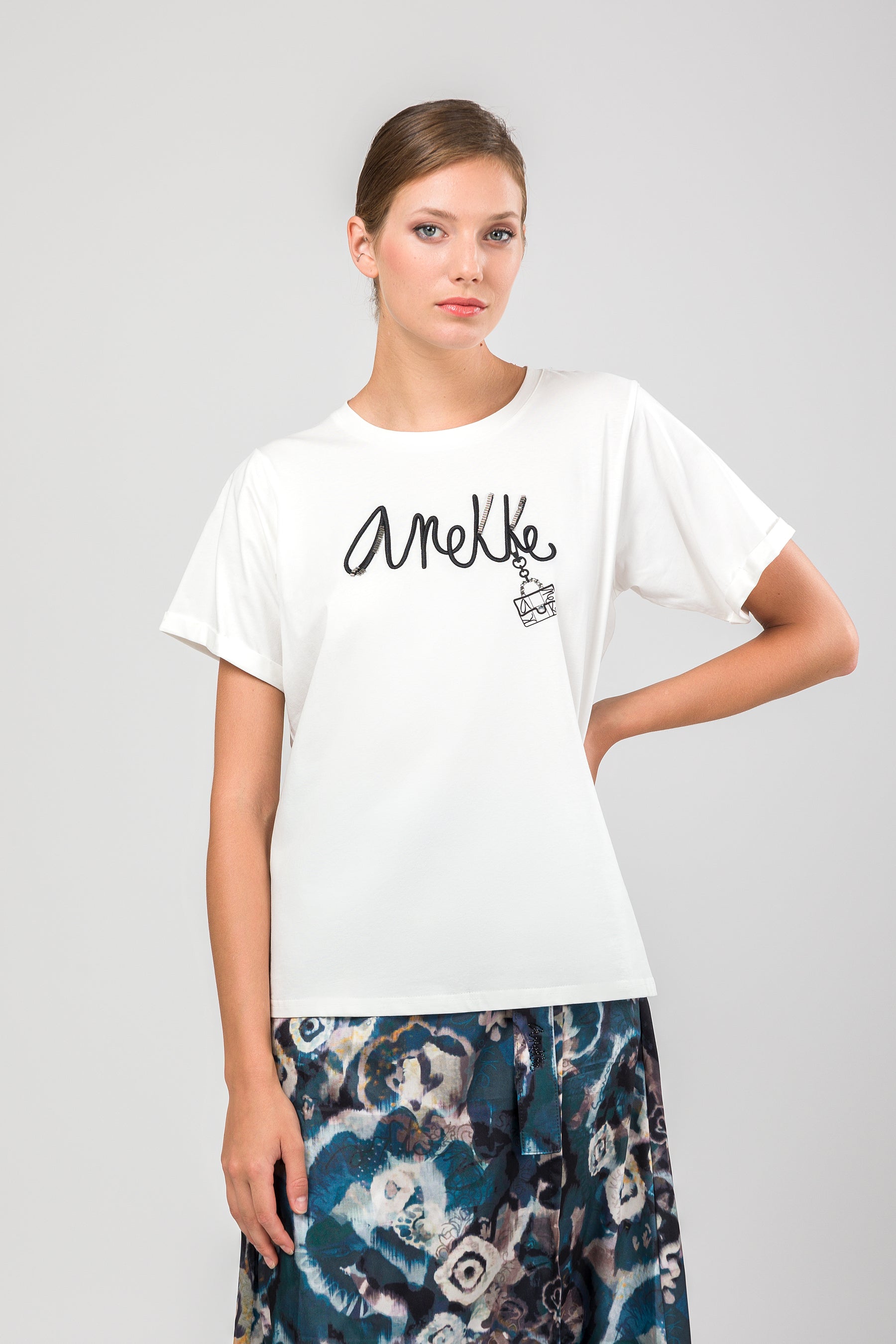 T-shirt à manches courtes blanc Studio