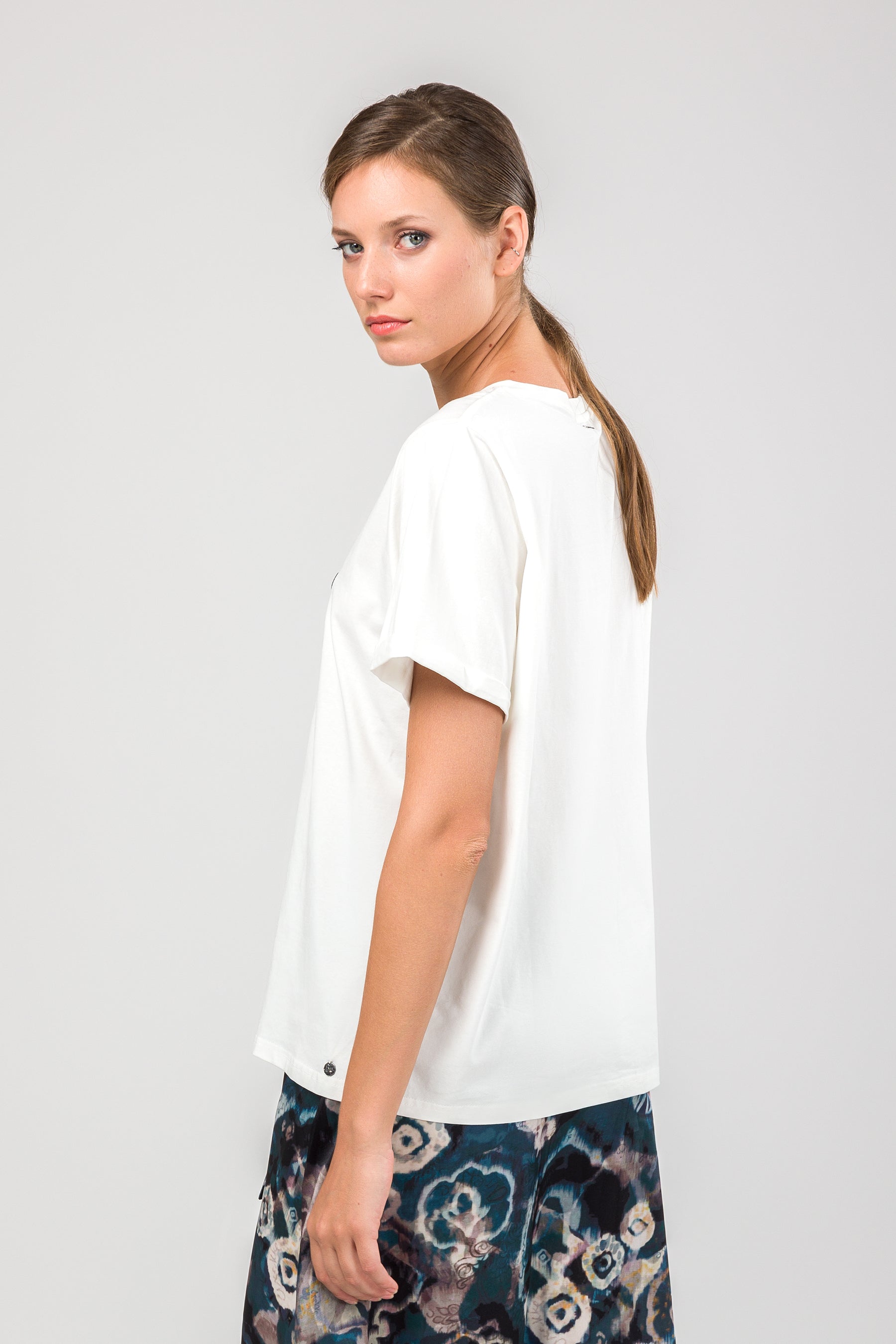 T-shirt à manches courtes blanc Studio