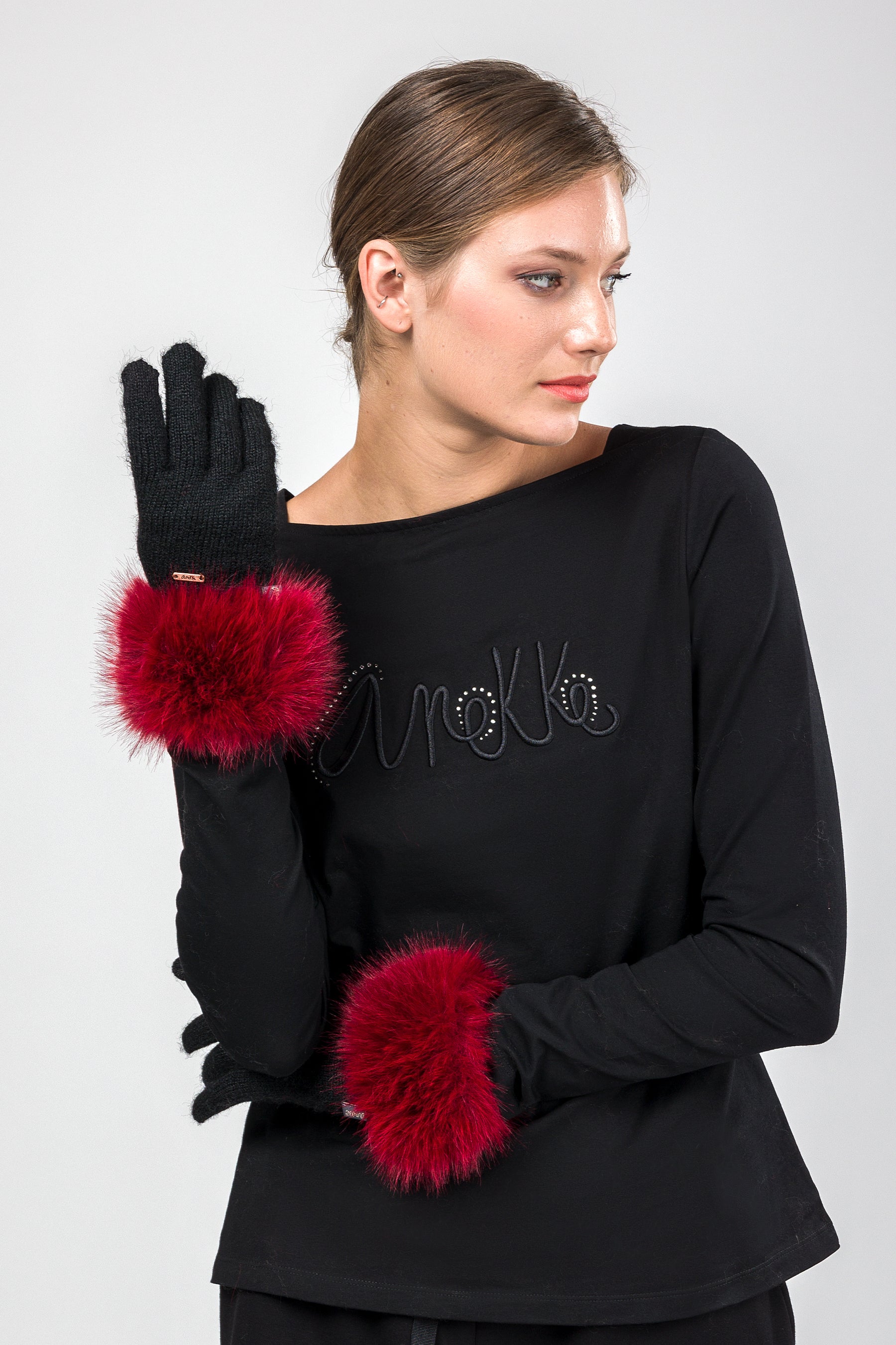 Gants bicolores