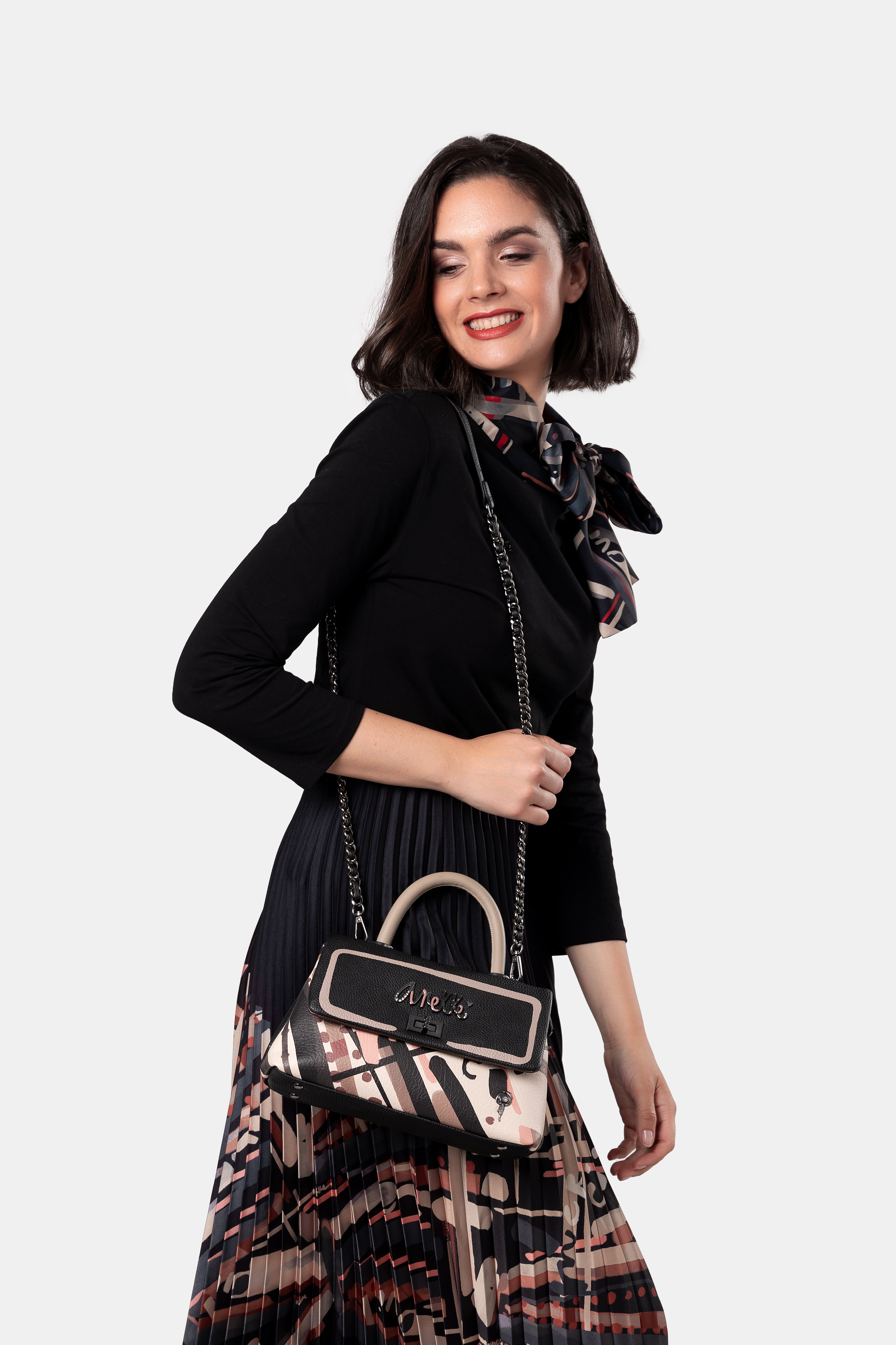 Sac à main avec anse et bandoulière petit Parisian