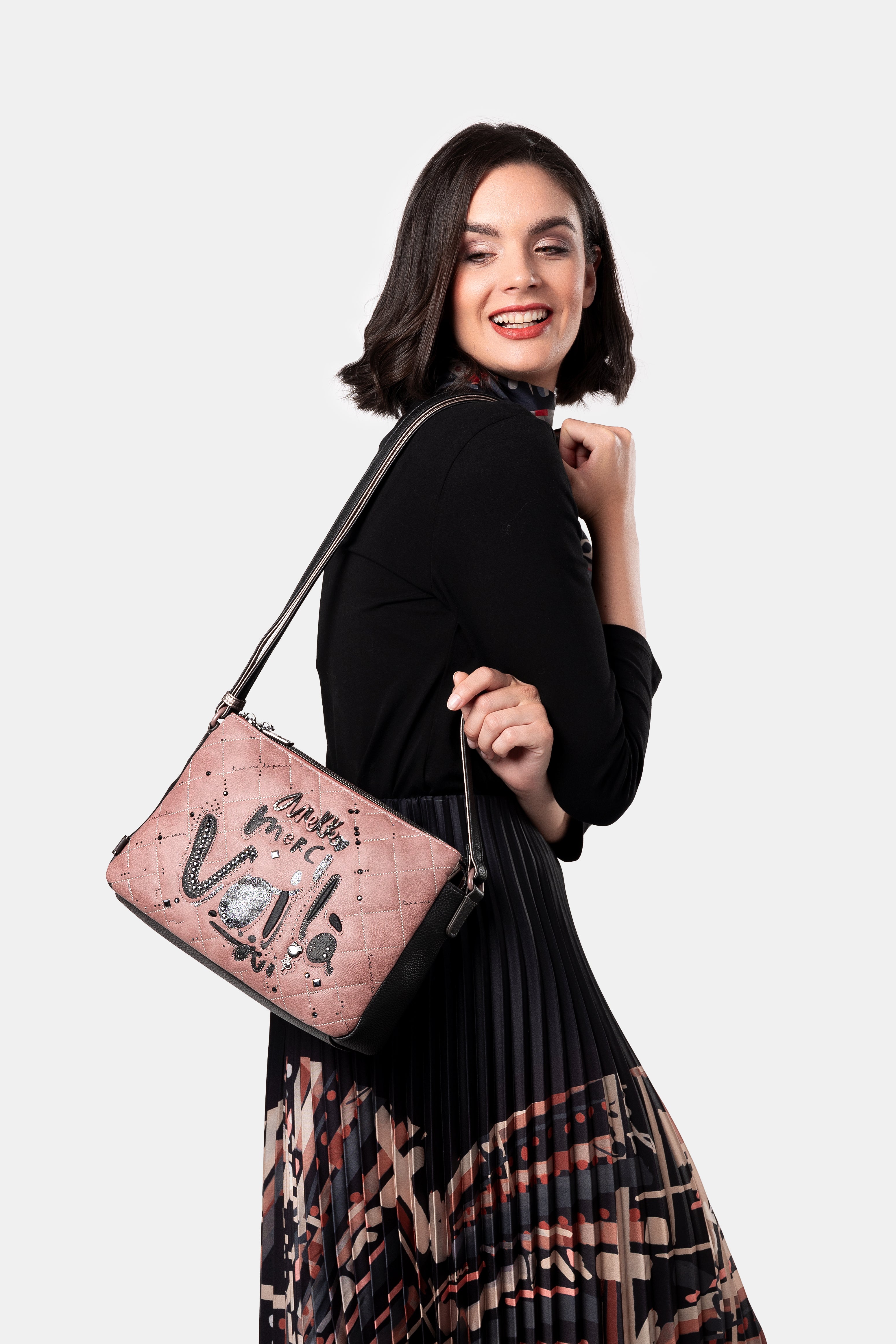 Sac bandoulière à motifs 3 compartiments Parisian