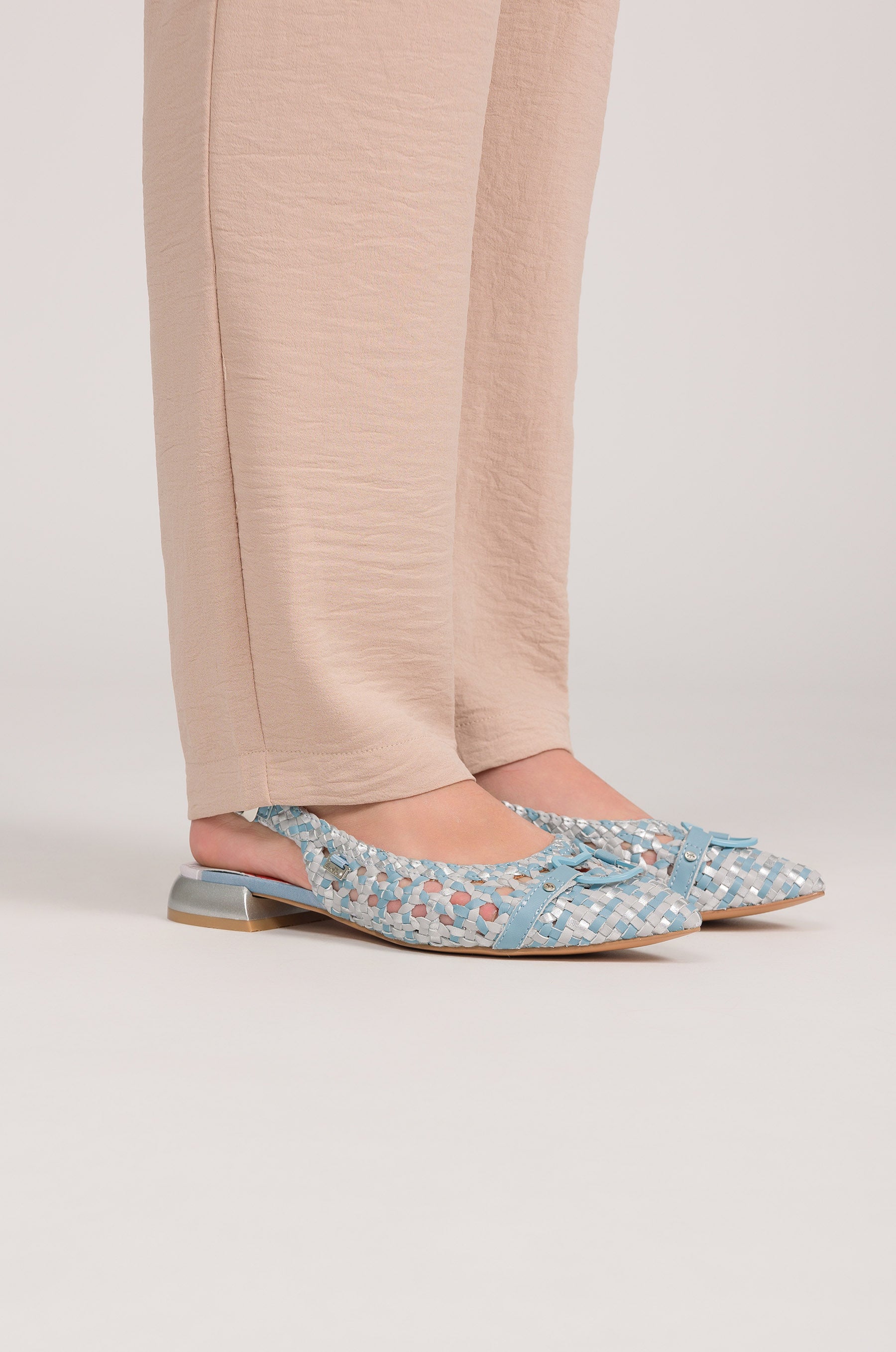 Sandales slingback bleues