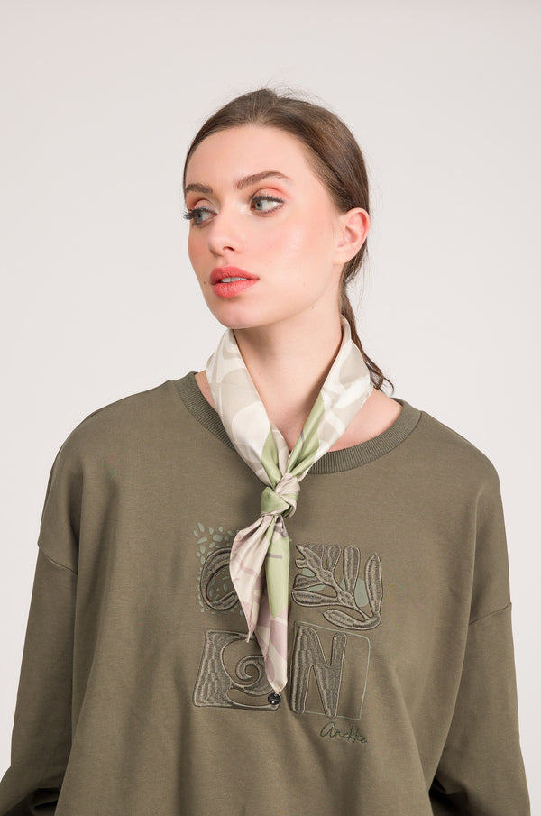 Foulard carré imprimé Muse